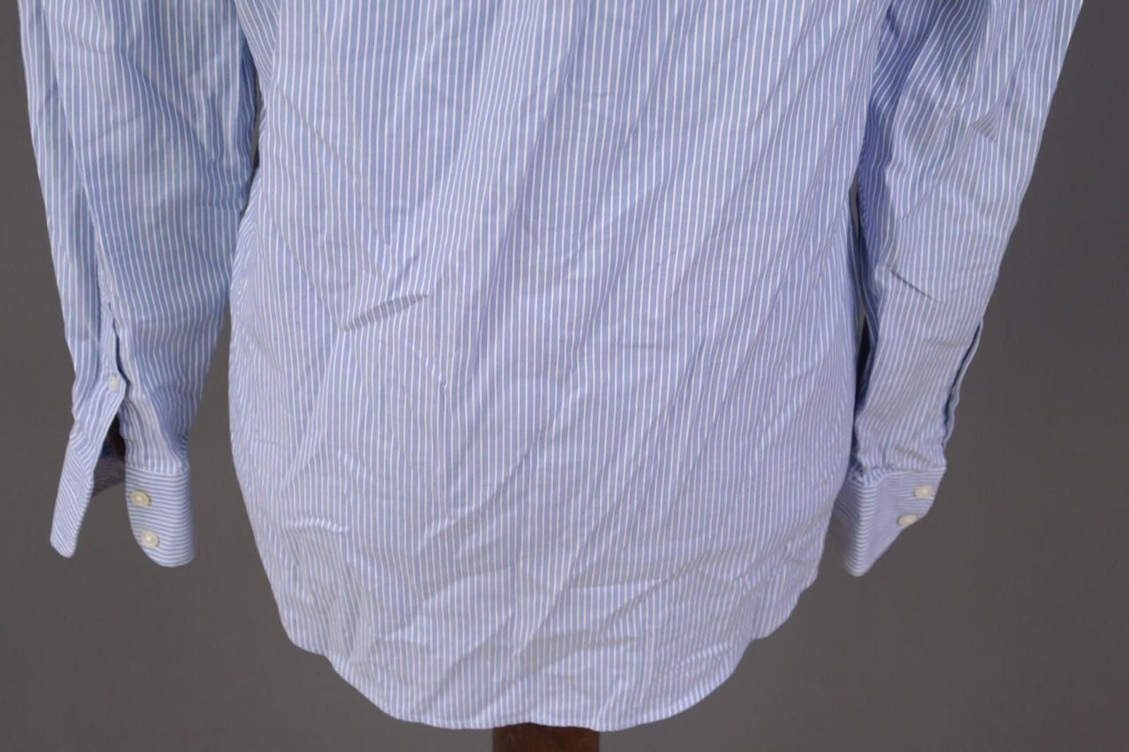 Gieves & Hawkes Gieves & Hawkes Blue Striped Dress Shirt Size 41 / 16 Size US M / EU 48-50 / 2 - 9 Thumbnail