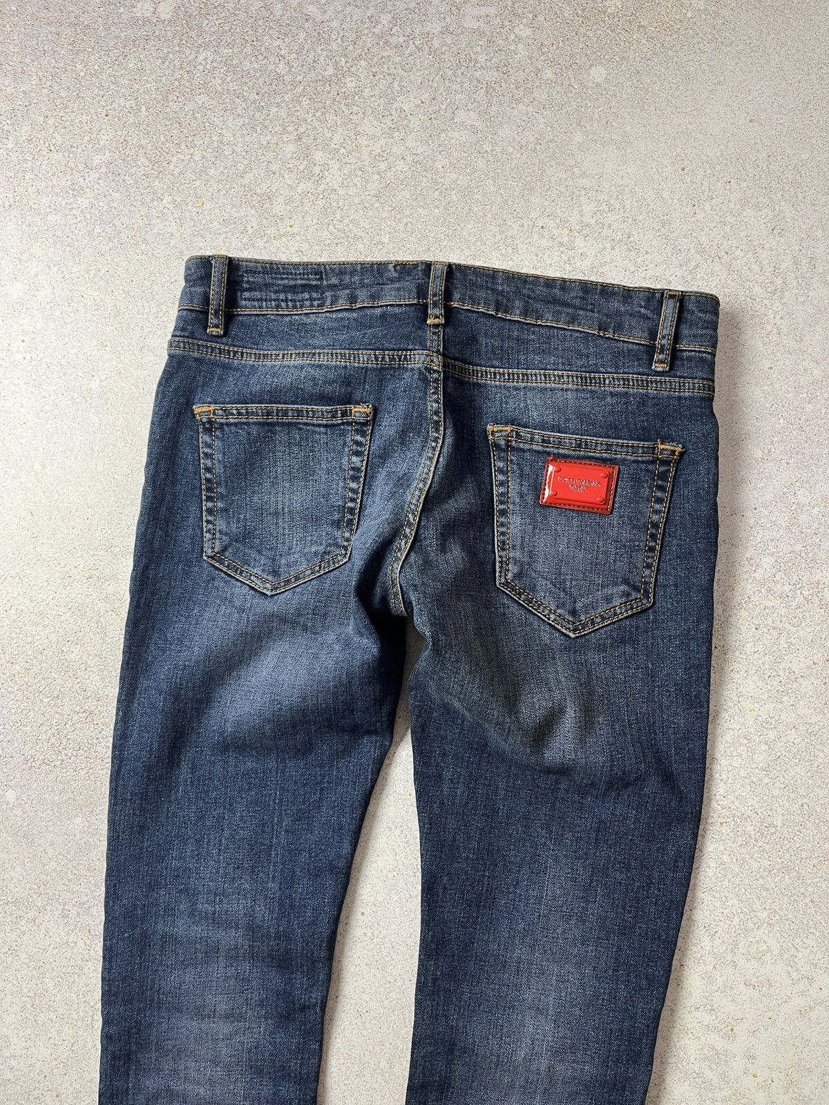 Dolce & Gabbana Dolce & Gabbana Denim Gold Jeans Heart Metal Logo Blue DG Size 36" / US 14 / IT 50 - 6 Thumbnail