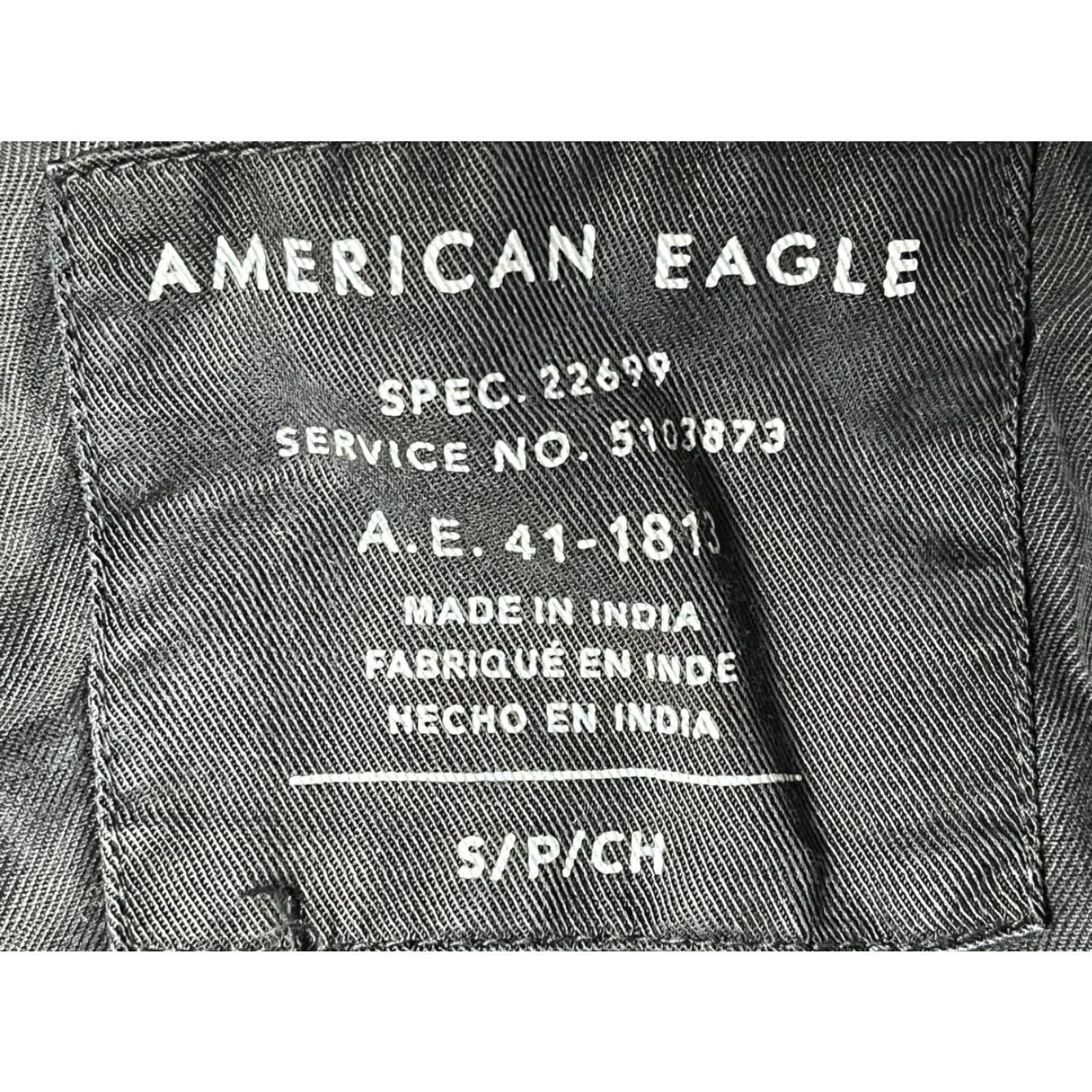 American Eagle Outfitters American Eagle Outfitters Jacket Mens Size S Lined Utility Pockets Zip Black Cotton Flannel Military Style Size US S / EU 44-46 / 1 - 7 Thumbnail