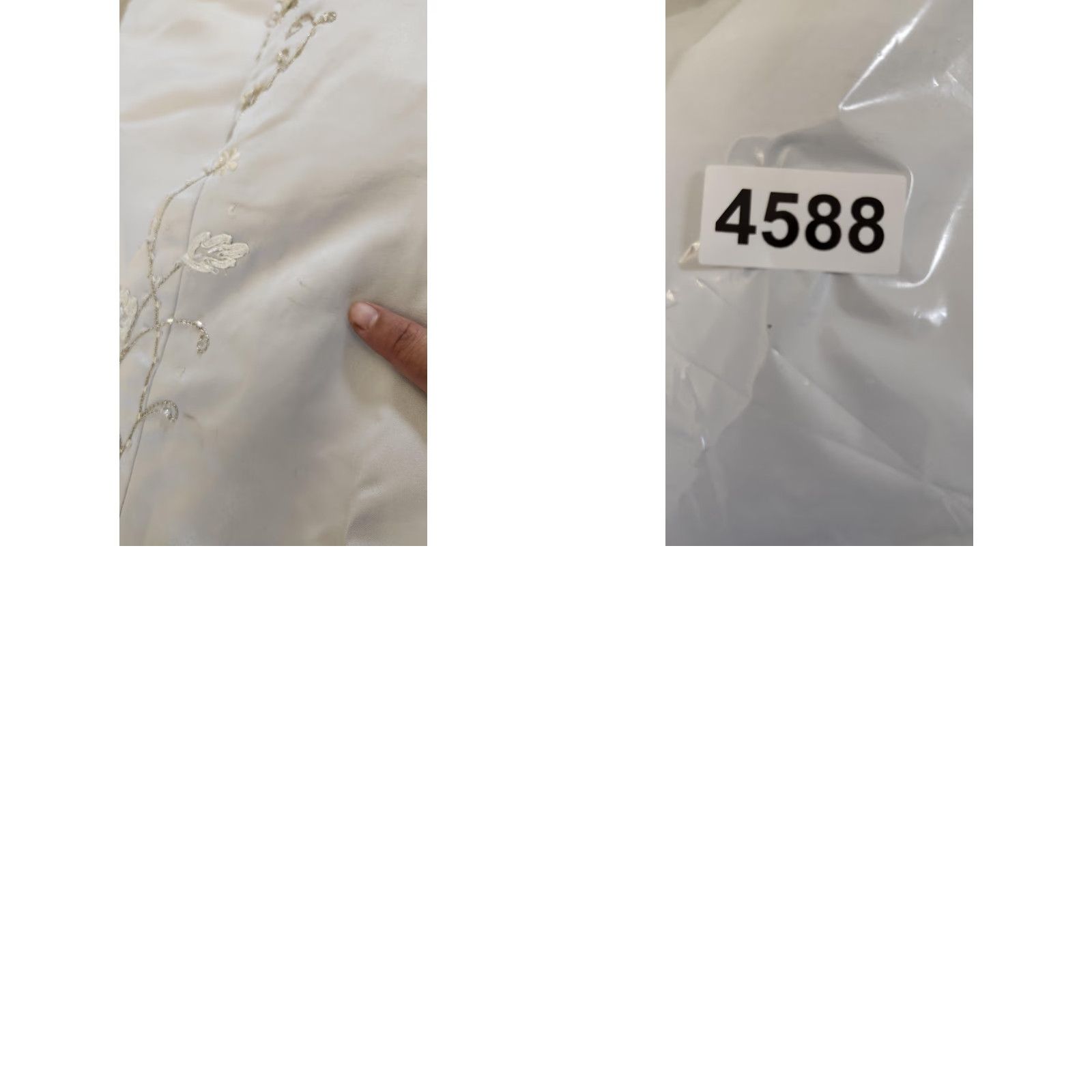 Vintage David's Bridal Princess Dress Wmn 6 Blue Strapless Gown Embroidered Prom Formal Size M / US 6-8 / IT 42-44 - 10 Thumbnail