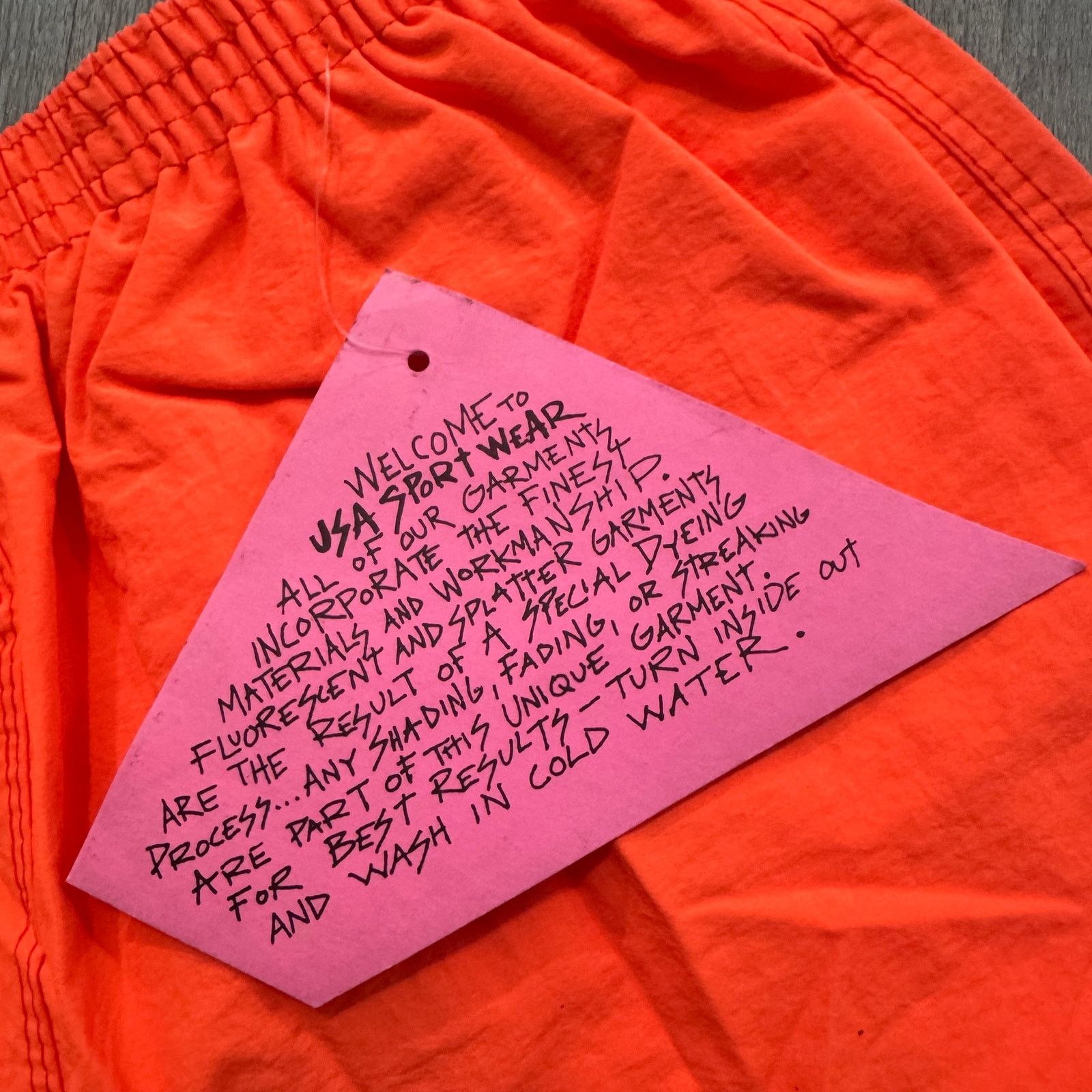 Vintage NEW Vintage USA Sport Surf Shorts Men Small Orange 80s Size US 26 / EU 42 - 5 Thumbnail