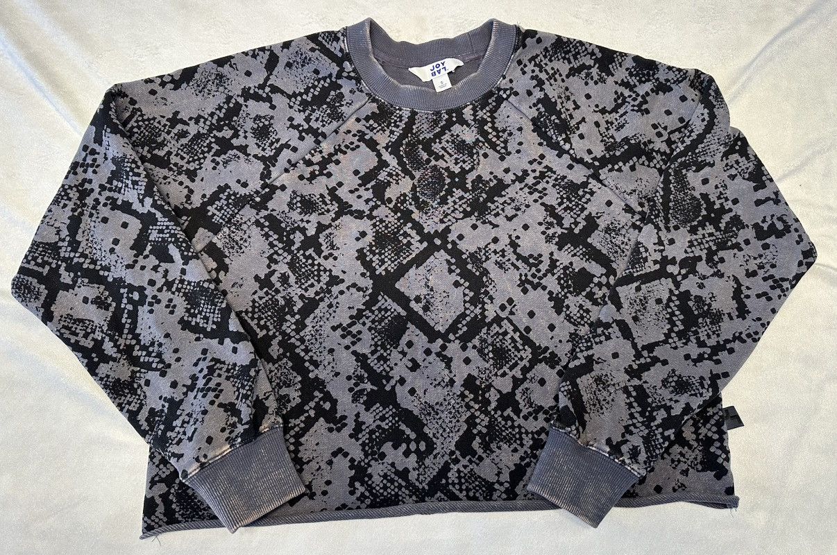 Other Joy Lab Black Snake Cropped Crew Neck Pullover Sweatshirt-SM Size S / US 4 / IT 40 - 1 Thumbnail