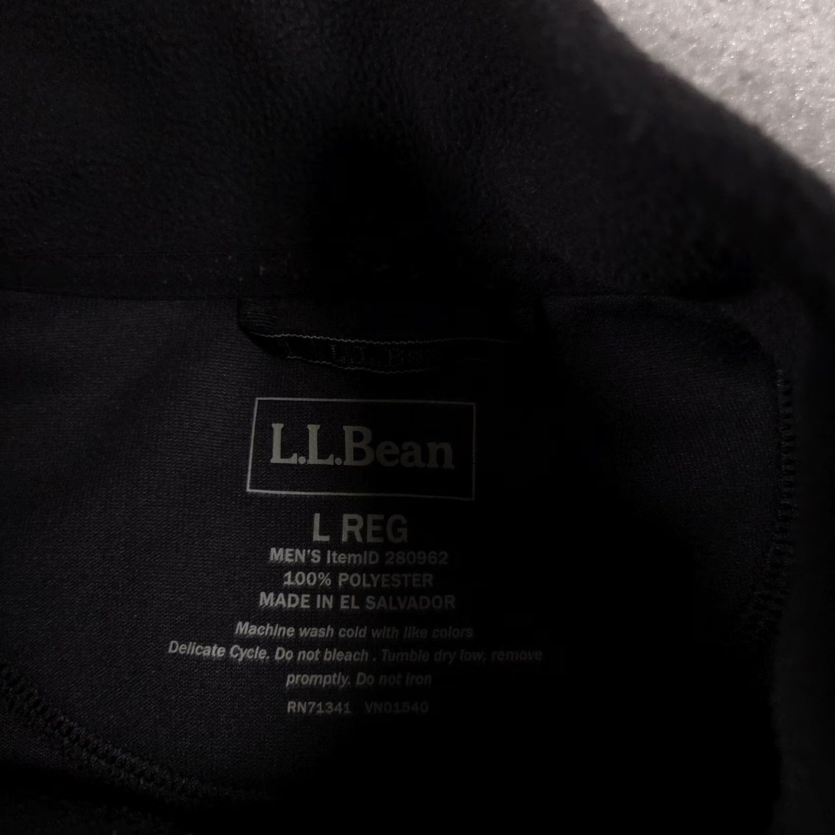 Vintage L.L.Bean Pullover Mens Large Black Fleece 1/4 Zip Mock Neck Chest Pocket Winter Size US L / EU 52-54 / 3 - 6 Thumbnail