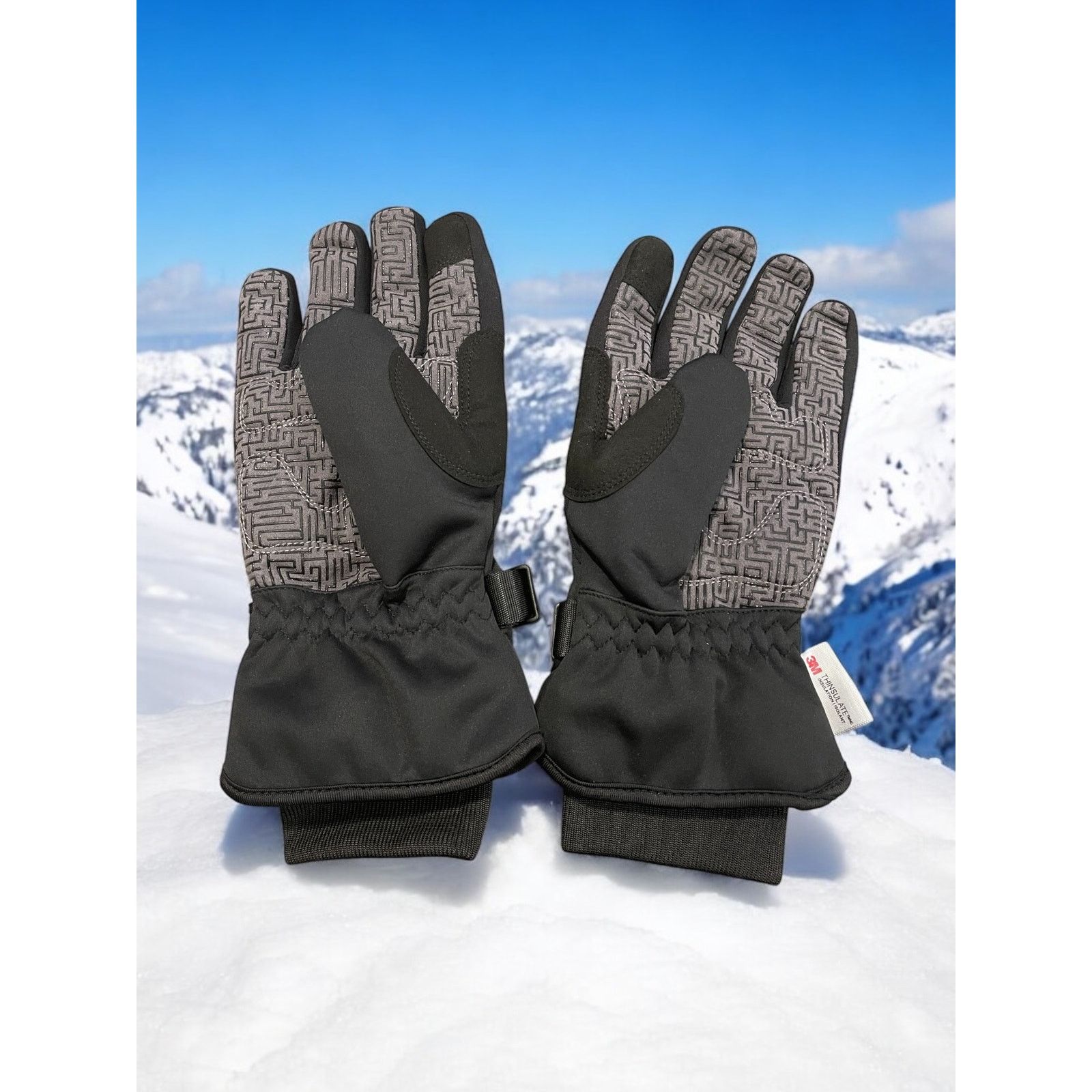 Unknown London MOREOK Winter Black Snow Skiing Gloves Padded Sz S Women's Size ONE SIZE - 2 Thumbnail