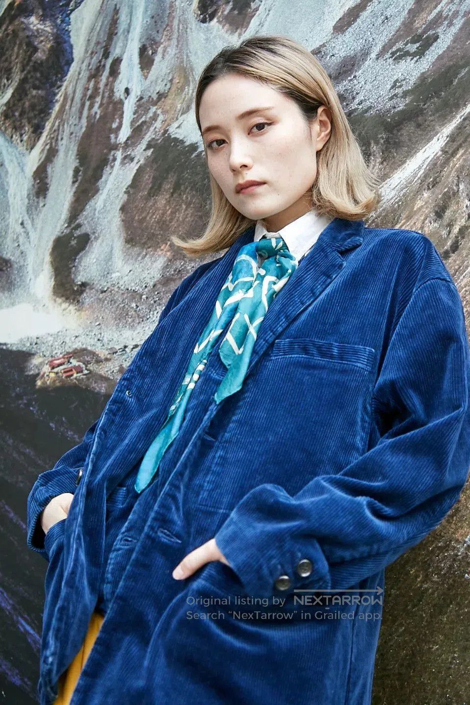 Porter Classic Porter Classic Blue Velvet Corduroy Jacket. Size US L / EU 52-54 / 3 - 5 Thumbnail