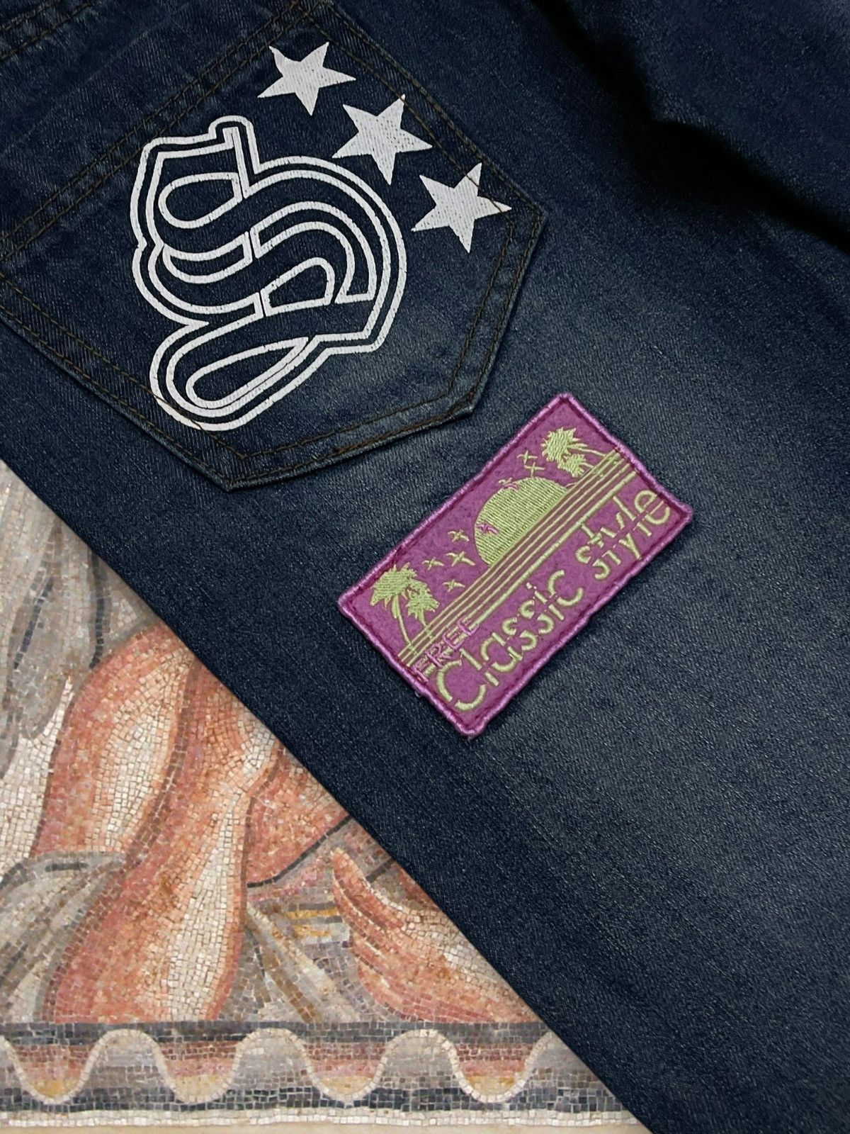 Hysteric Glamour Vintage 90s Japan Designer Sunny Smith Patchwork Fancy Denim Size US 30 / EU 46 - 17 Thumbnail