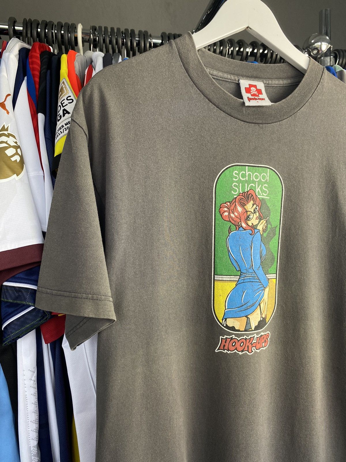 Hook-Ups Vintage Hook-Ups School Sucks Skate 90s Skateboarding Size US L / EU 52-54 / 3 - 6 Thumbnail