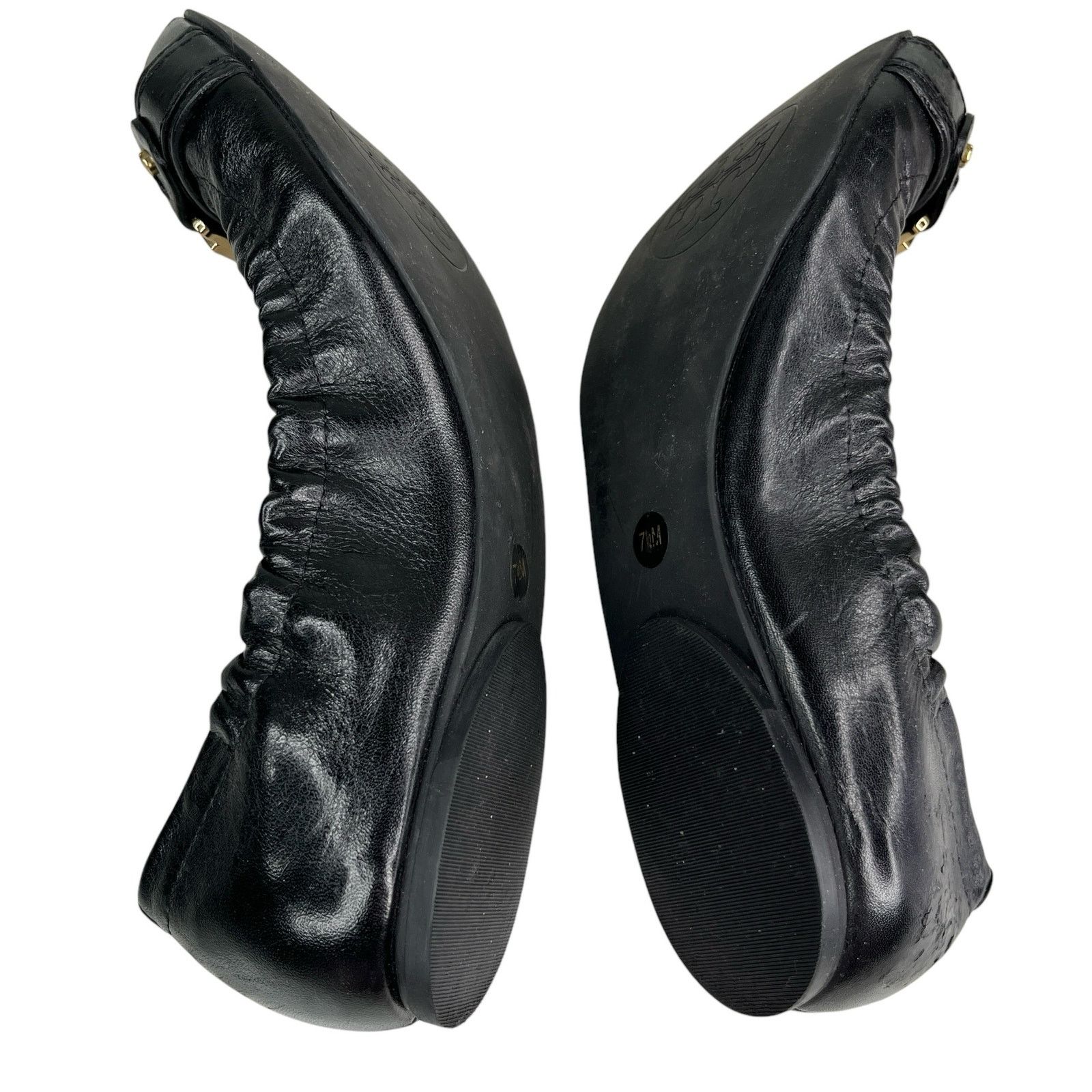 Tory Burch Tory Burch Ballet Flats Black 7.5 Leather Flaw Size US 7.5 / IT 37.5 - 6 Thumbnail