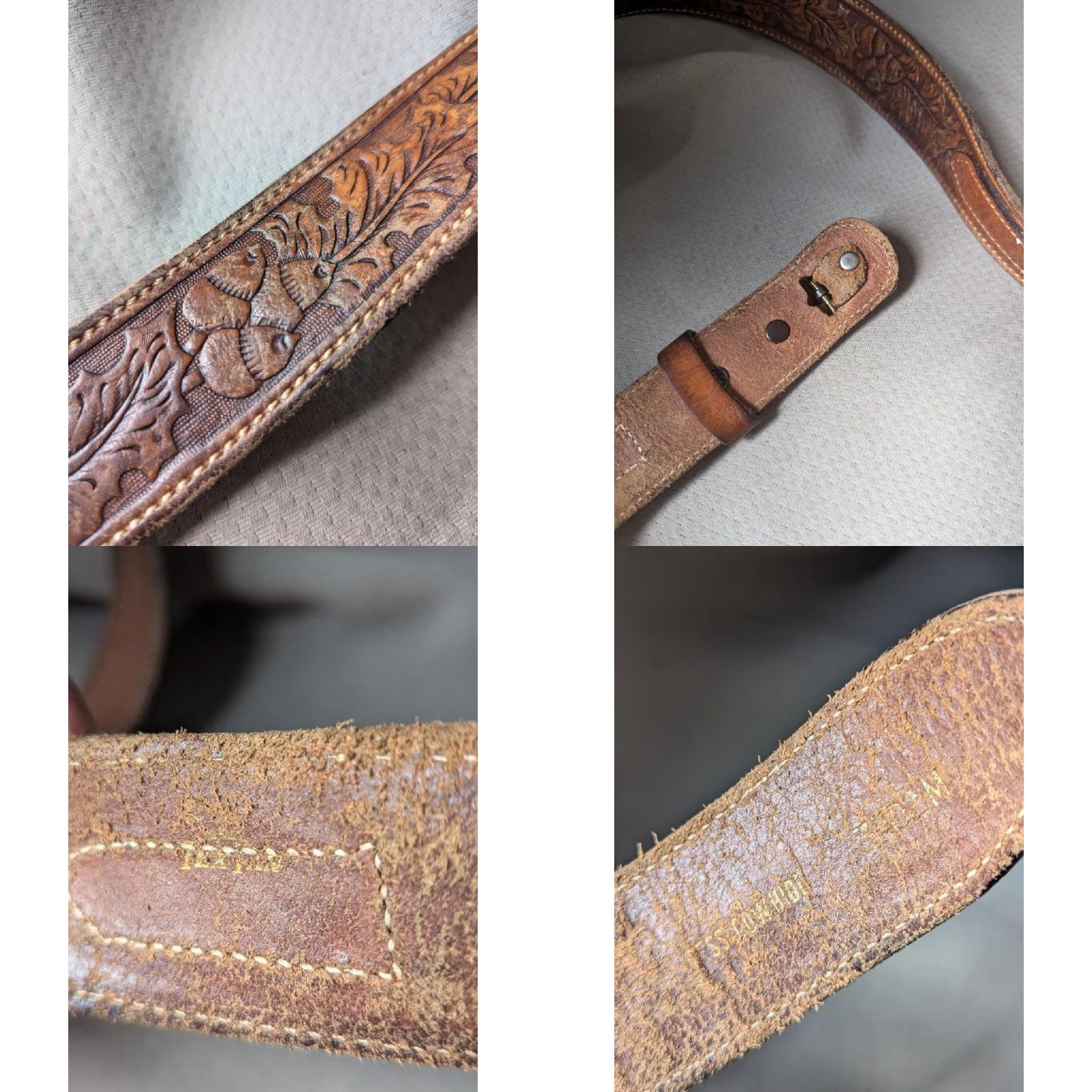 Vintage VINTAGE Textan belt 38 leather western Ranger Acorn buckle belt Mens Size 38 - 9 Thumbnail