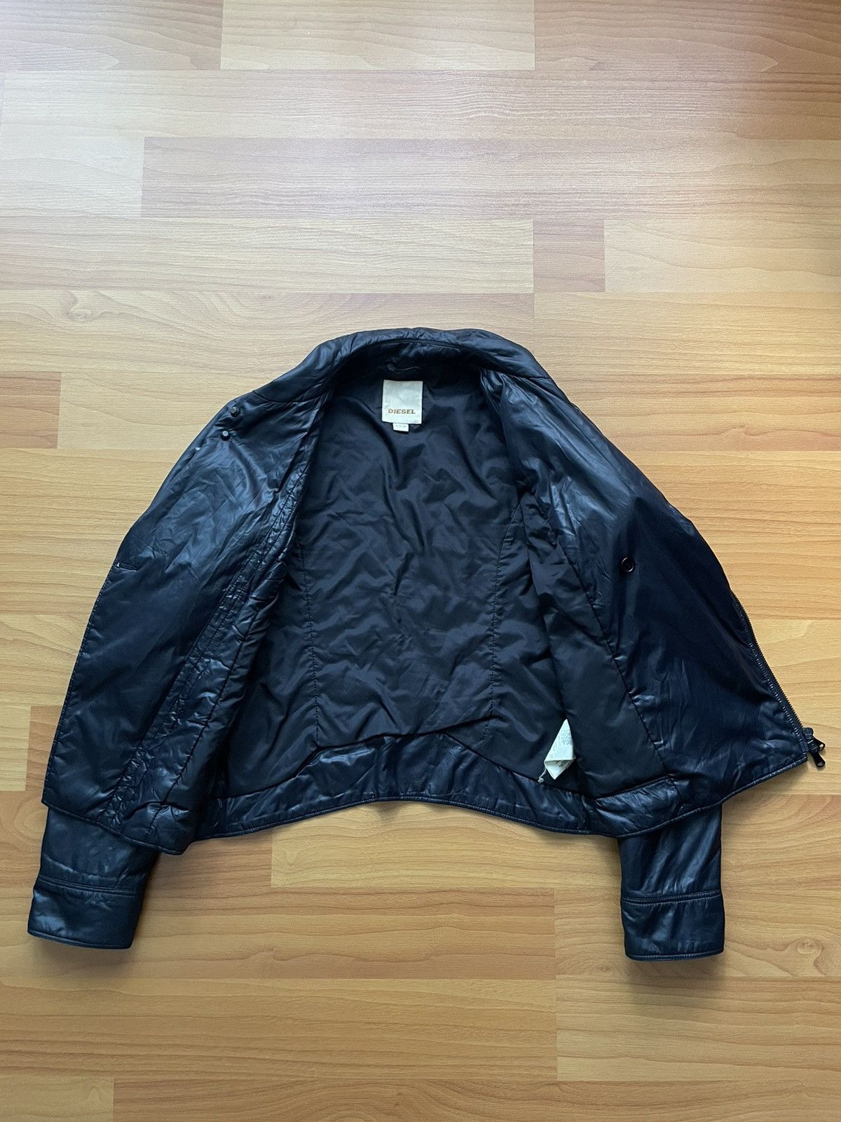 Diesel Vintage Diesel Logo Avant Garde Biker Jacket Backprint Size XS / US 0-2 / IT 36-38 - 12 Thumbnail