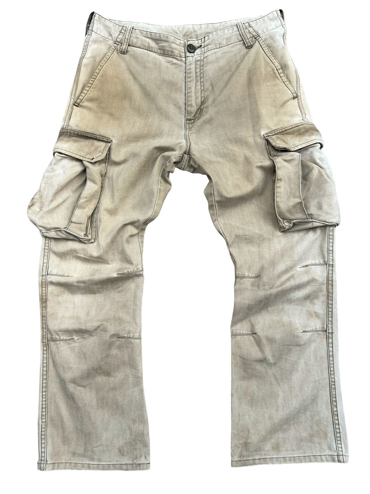 Japanese Brand Arrow Multipocket Distressed Sunfaded Baggy Cargo Pants 32 Size US 32 / EU 48 - 1 Thumbnail