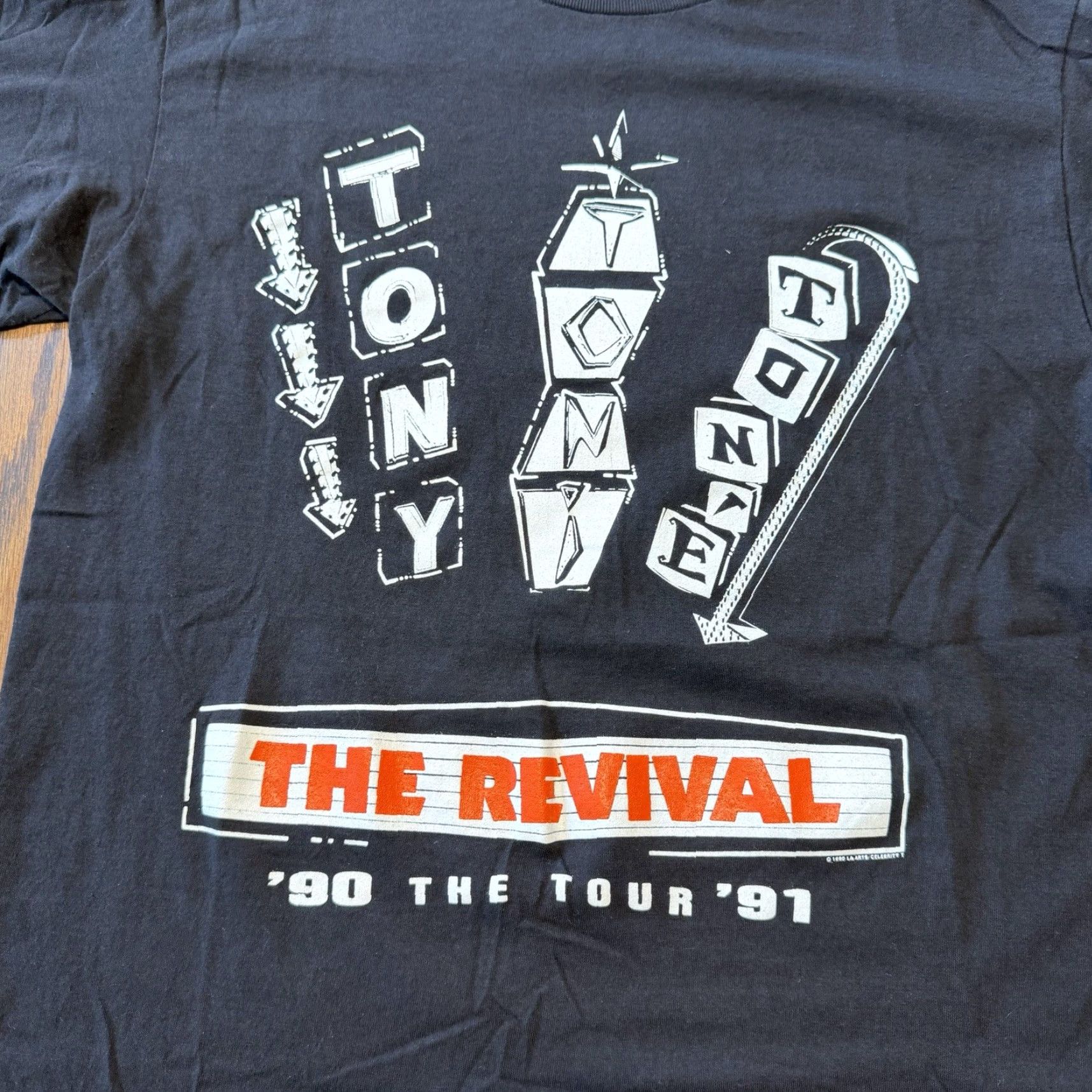 Hanes VINTAGE Tony Toni Tone Shirt Revival Tour 1990 Raphael Saadiq Single Stitch Unisex Adults T-Shirt Black Crew Neck Short Sleeve Size US L / EU 52-54 / 3 - 2 Thumbnail
