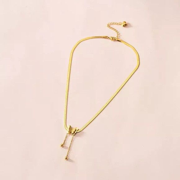 The Unbranded Brand Women Stainless Steel Butterfly Necklace Size ONE SIZE - 3 Thumbnail