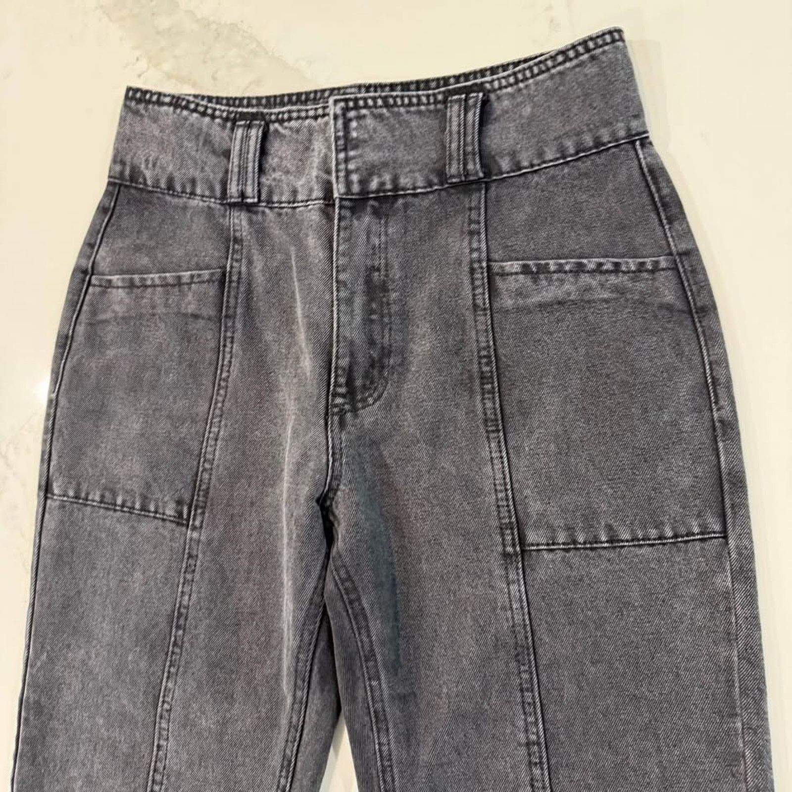 Forever 21 Forever 21 Front Seam Utility High Rise Mom Jeans Womens 29 Size 29" - 3 Thumbnail
