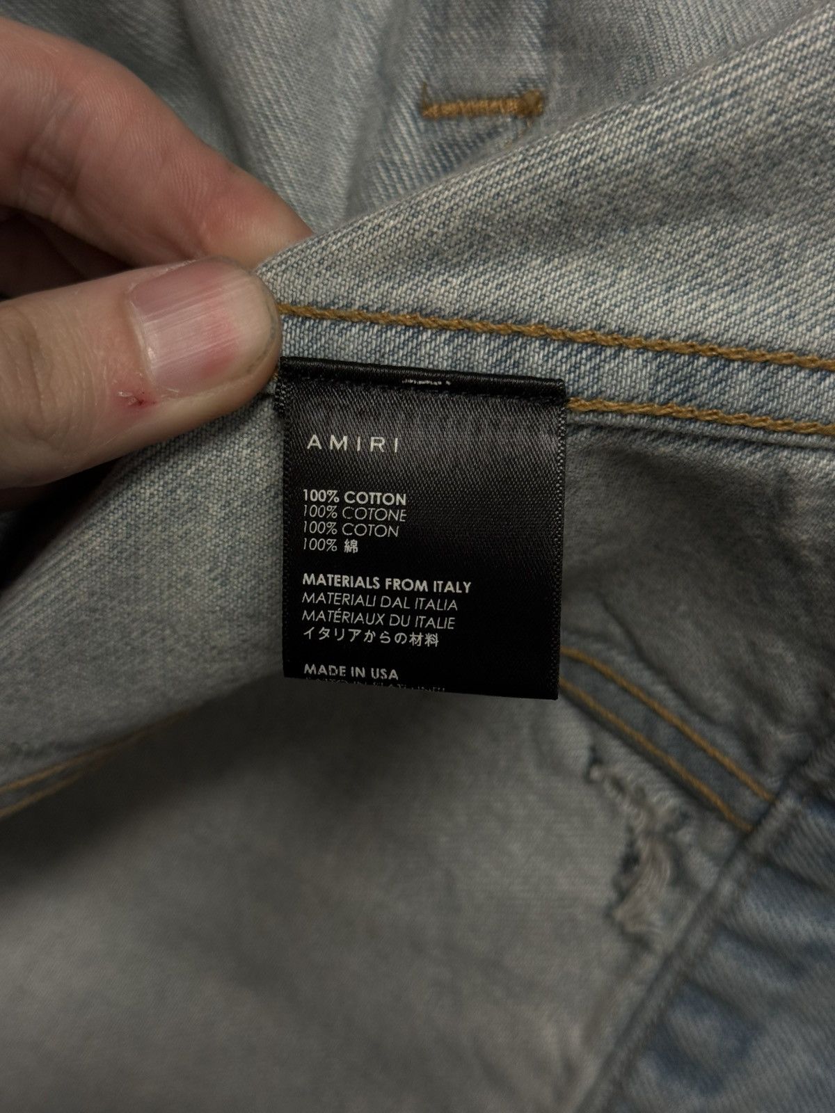 Amiri Amiri Distressed Denim Jacket “Dragon City” Size XL Size US XL / EU 56 / 4 - 12 Thumbnail