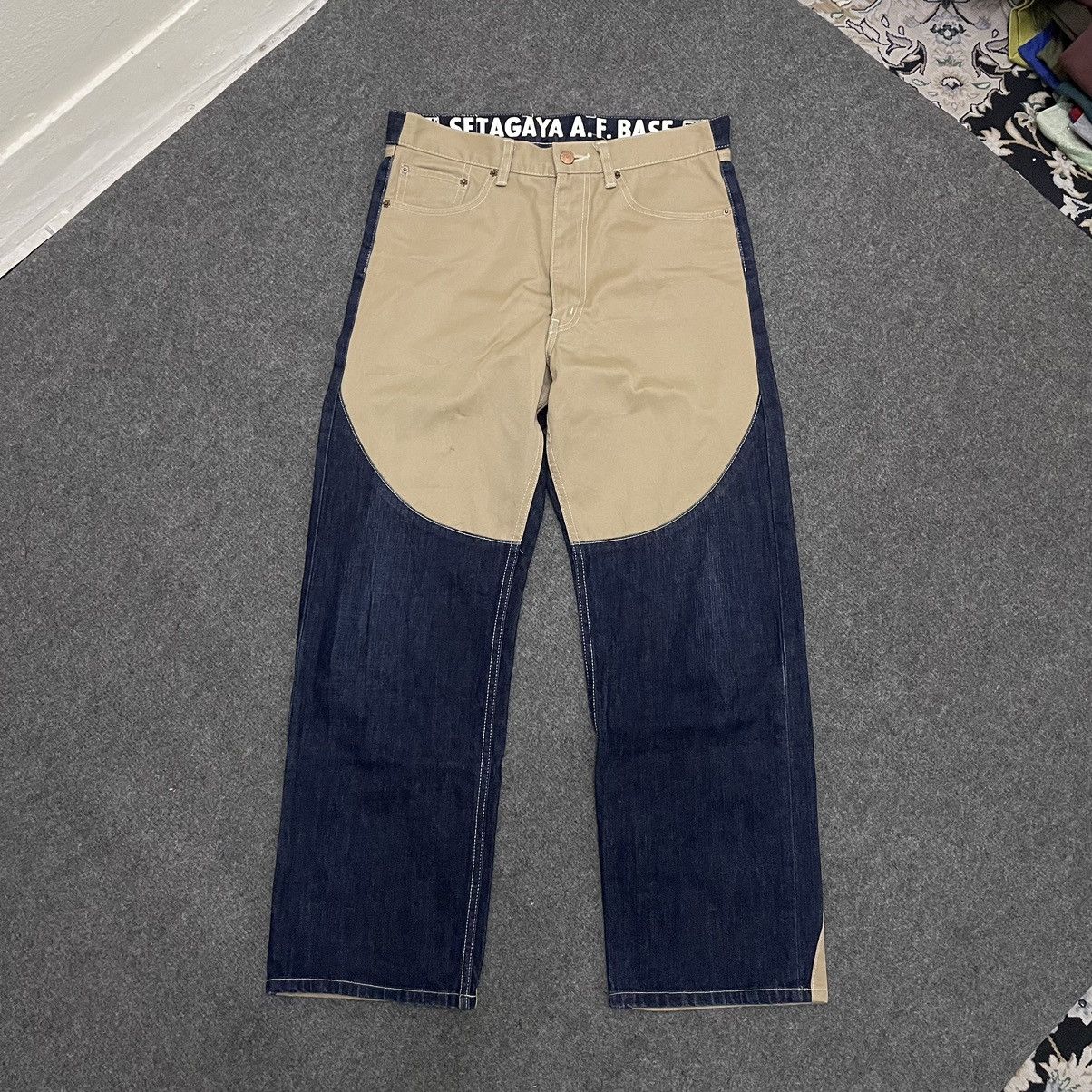 Daytona × Japanese Brand Setagaya AF Base Rare Design Jeans Kapital Style Size US 31 - 1 Thumbnail