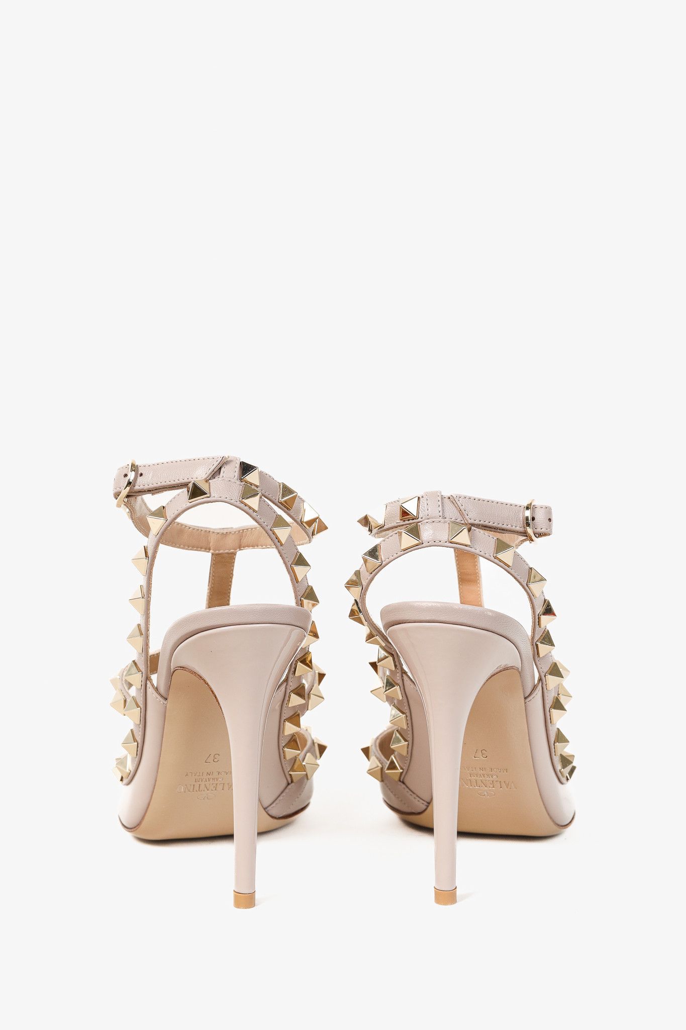 Valentino Valentino Garavani Rockstud Patent Ankle Strap Pumps Size US 6.5 / IT 36.5 - 3 Thumbnail
