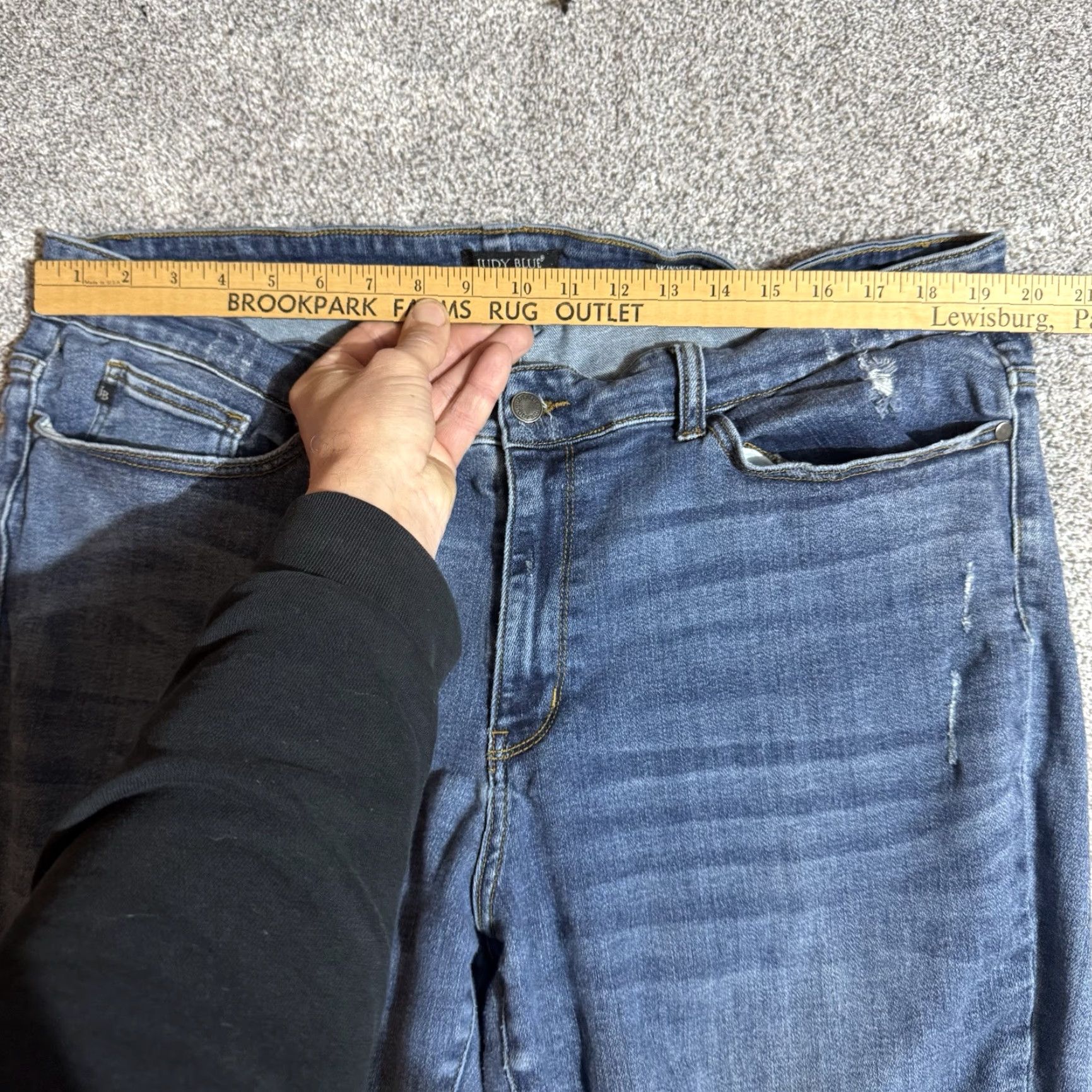 Vintage Judy Blue Jeans Womens Plus 22W Distressed Ripped Skinny Fit Grunge Streetwear Size 40" / US 18 - 3 Thumbnail