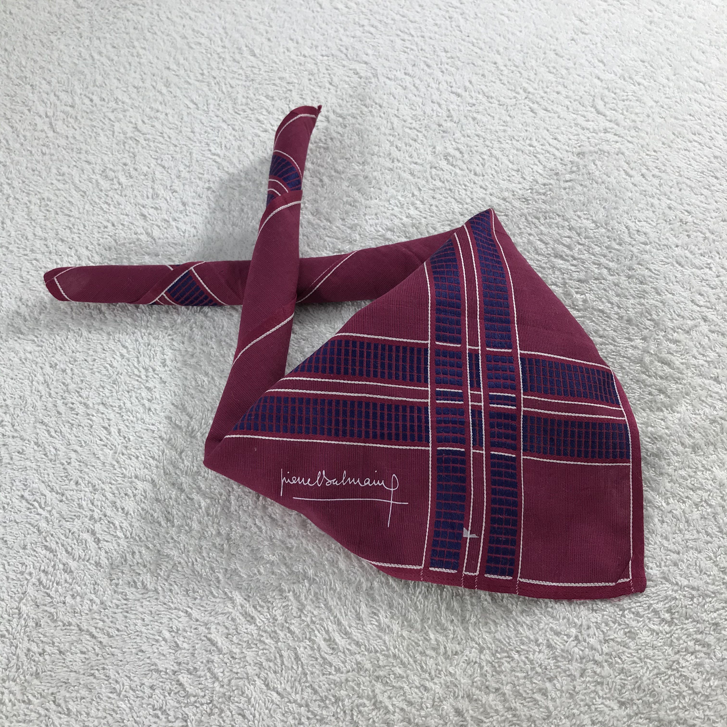 Pierre Balmain × Vintage Pierre Balmain Bandana / Handkerchief / Neckerchief - S040 Size ONE SIZE - 4 Thumbnail