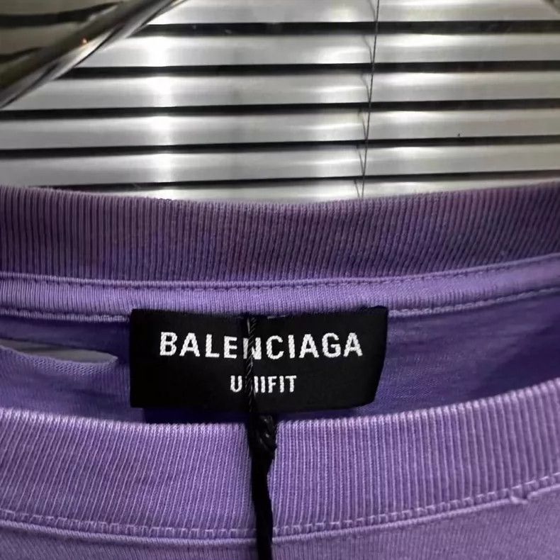 Balenciaga Balenciaga Purple Destruction Short Sleeve Size US L / EU 52-54 / 3 - 2 Thumbnail