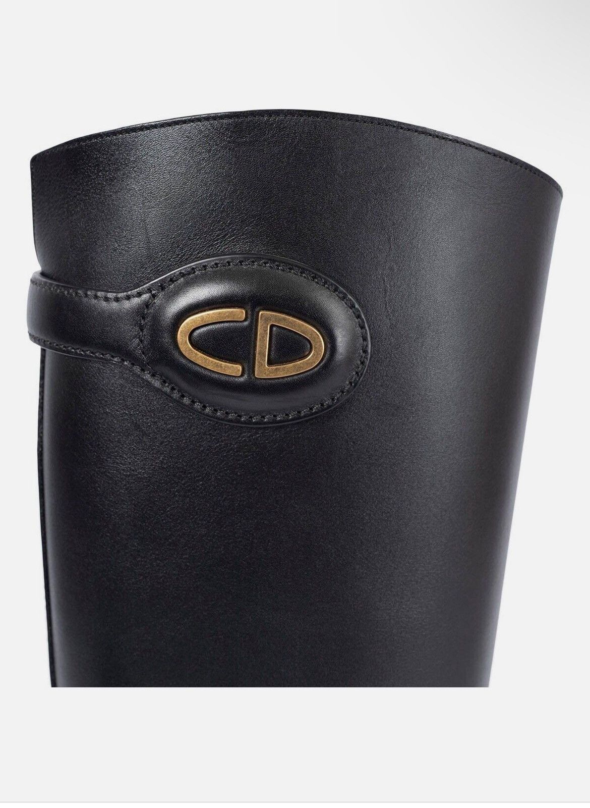 Dior Authentic Dior Black Diorable Leather Riding Knee High Boots Size US 9 / IT 39 - 3 Thumbnail