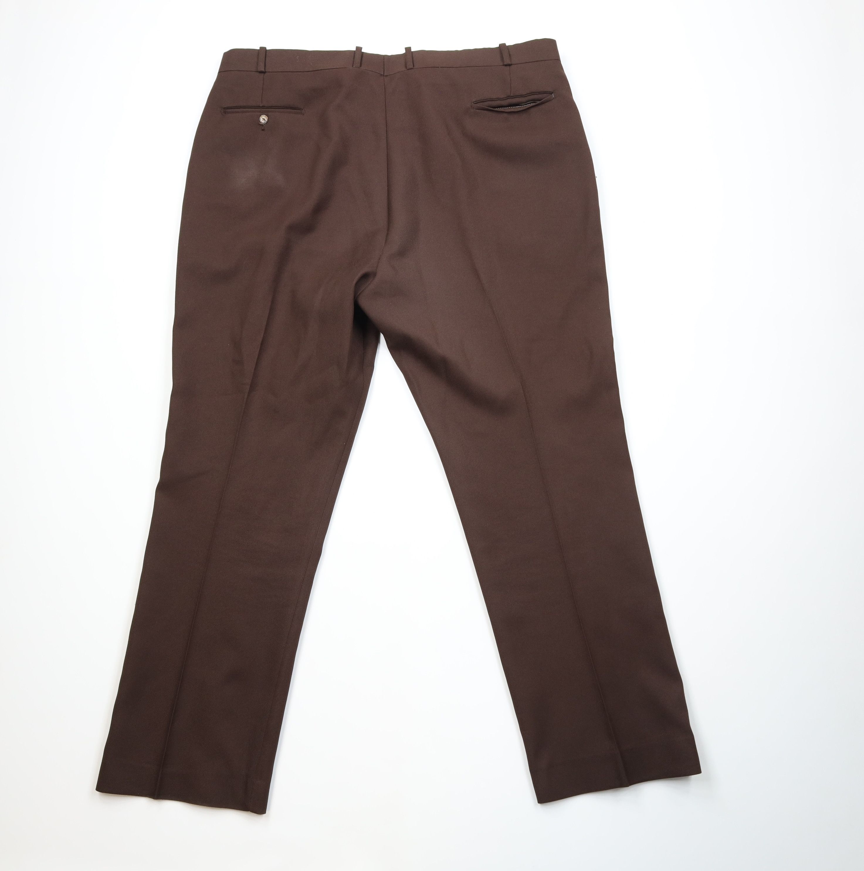 Vintage Vintage 70s Streetwear Flared Wide Leg Chino Pants Brown USA Size US 36 / EU 52 - 10 Thumbnail