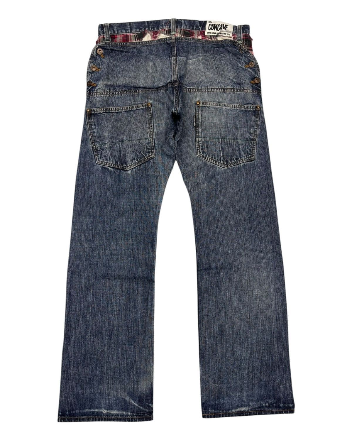 Hysteric Glamour 🔥Double Waist CNCV Concave Attempt DISTRESS THRASHED JEANS Size US 34 / EU 50 - 8 Thumbnail