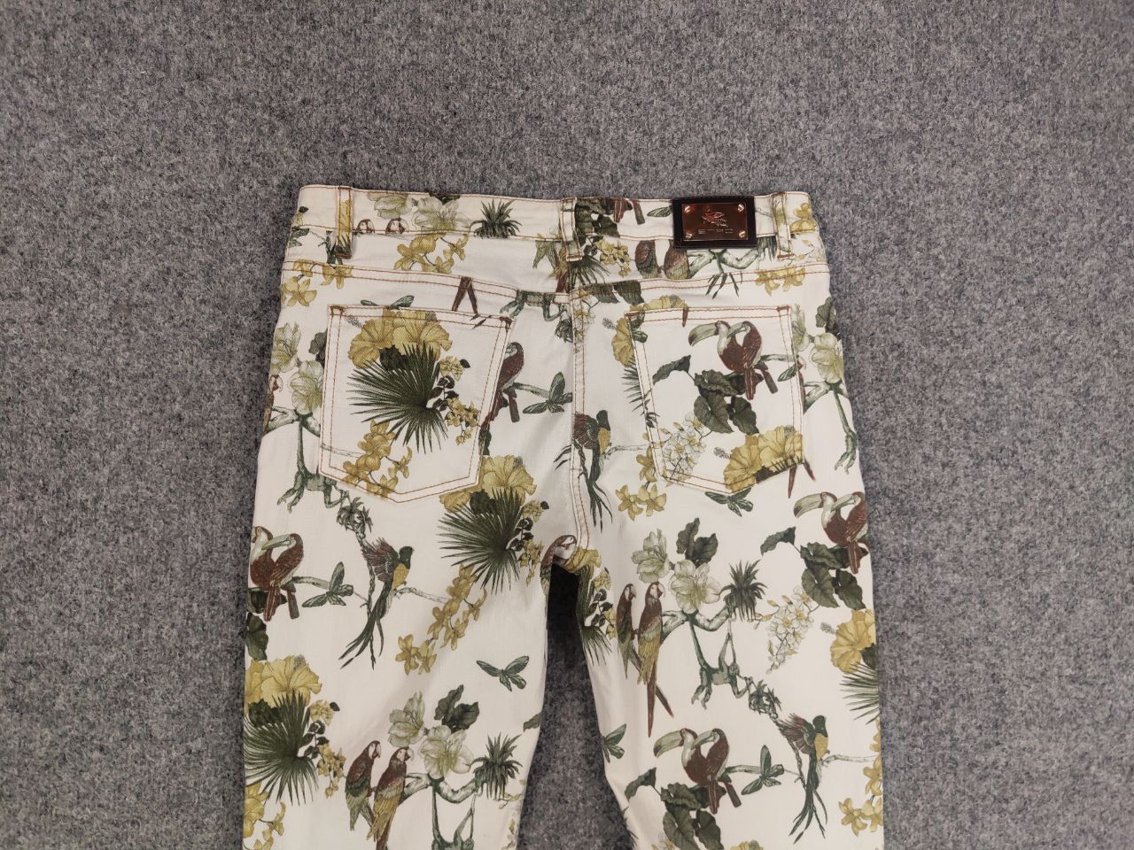 Etro Etro Milano Design Art Pattern bird Floral Slim Denim Jeans Size 30" / US 8 / IT 44 - 10 Thumbnail