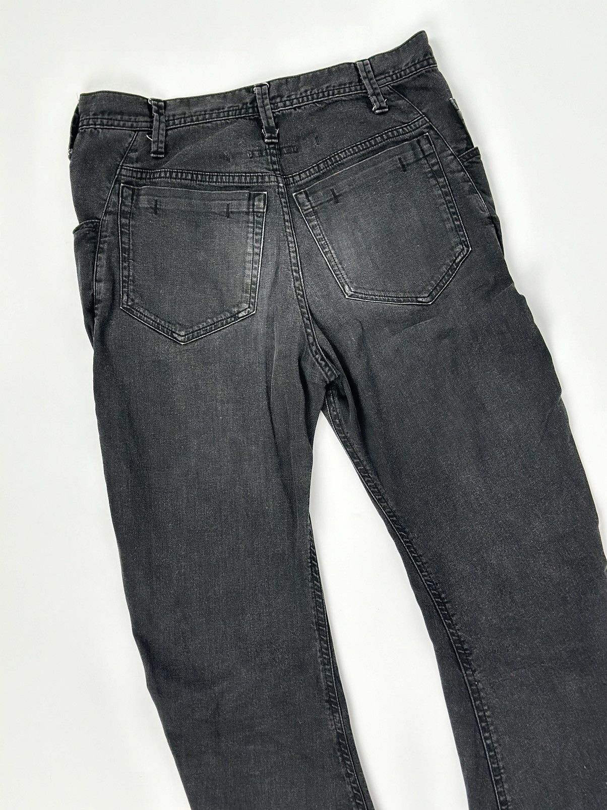 Julius Julius S/S18 Banana Curved 6oz Stretch Denim in Washed Black Size US 30 / EU 46 - 10 Thumbnail
