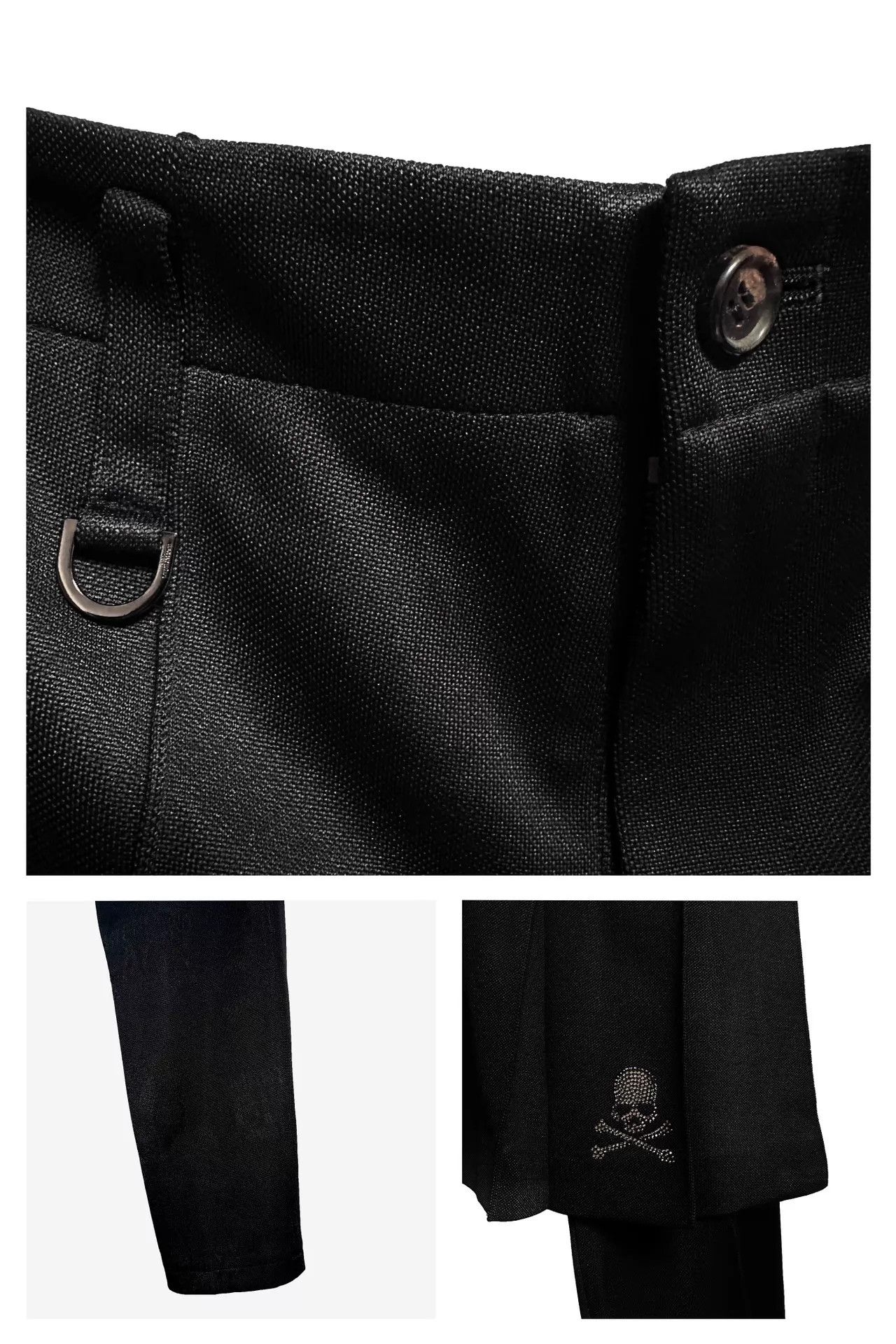 Comme des Garcons mmj x CDG BLACK SWAROVSKI skull hem skort L NWT Size US 34 / EU 50 - 7 Thumbnail