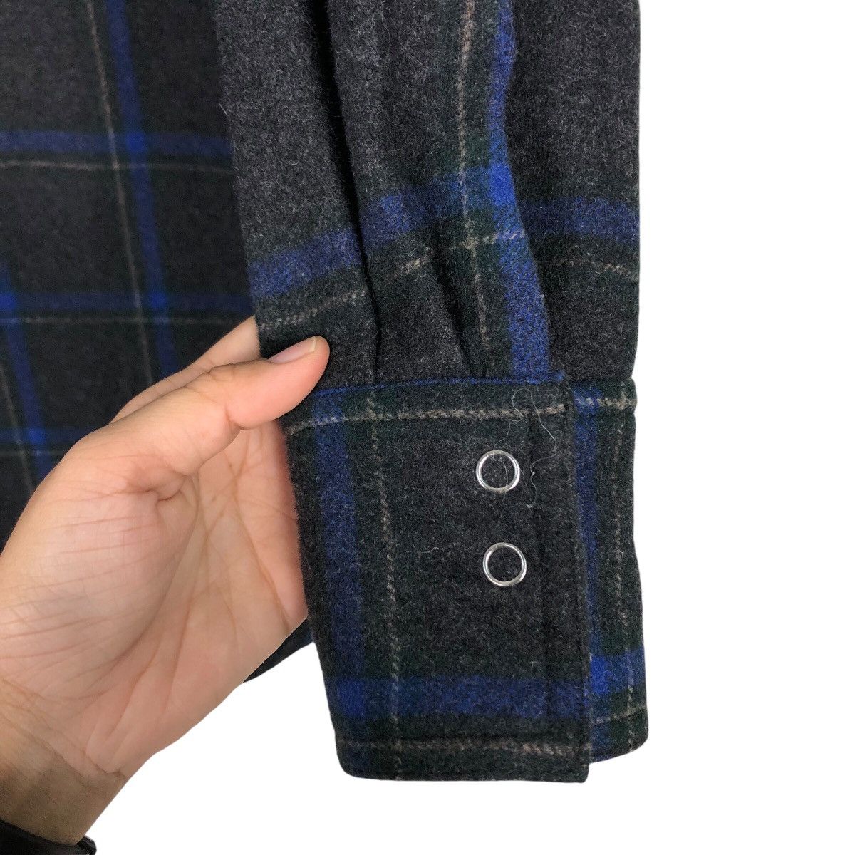 Japanese Brand × Vintage 📌Vintage Chore Worker Flannel Jacket Tartan Issey Miyake Size US M / EU 48-50 / 2 - 16 Thumbnail