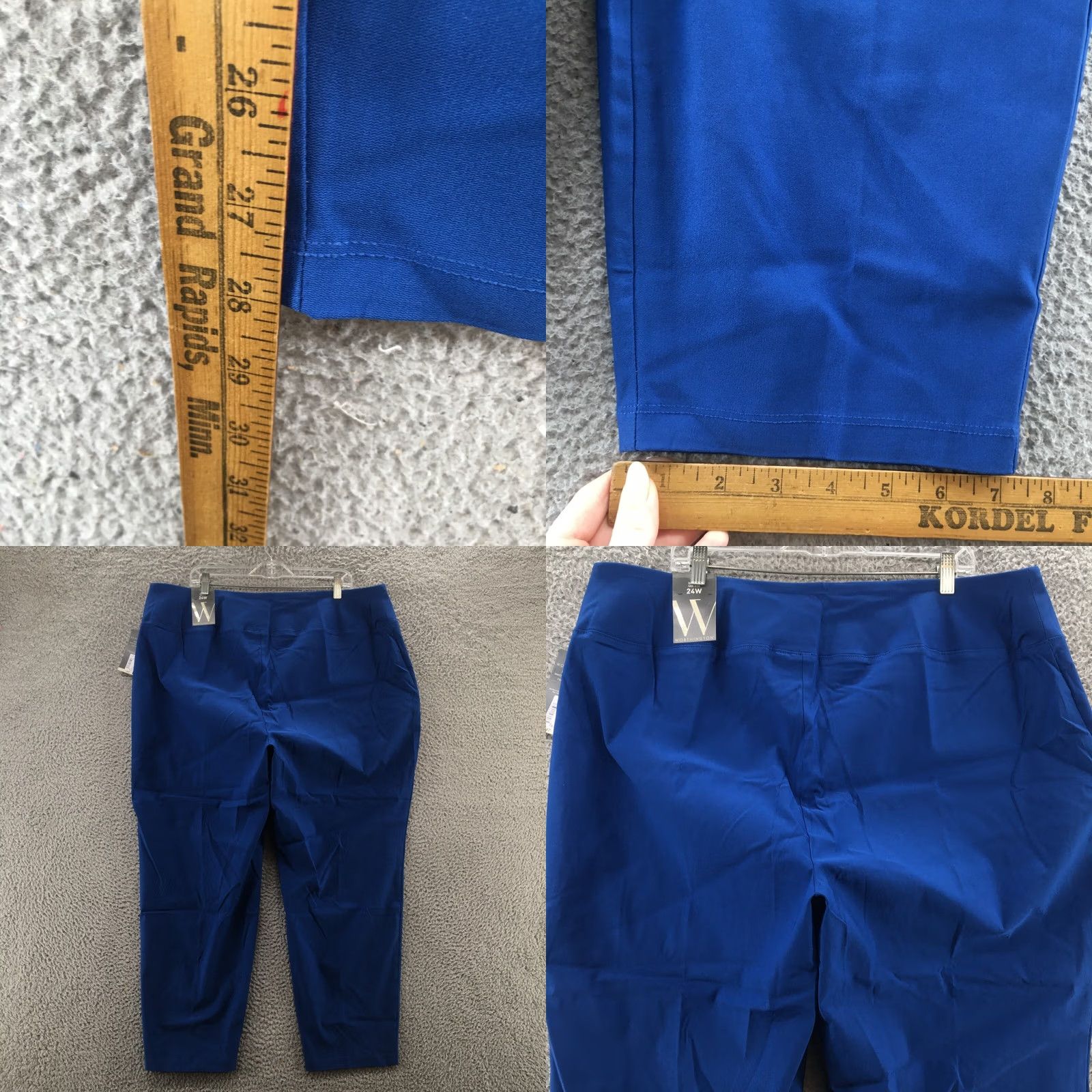 Worthington Worthington Skinny Pants Womens Blue Flat Front Pull On NEW Size 42" / US 20 - 8 Thumbnail