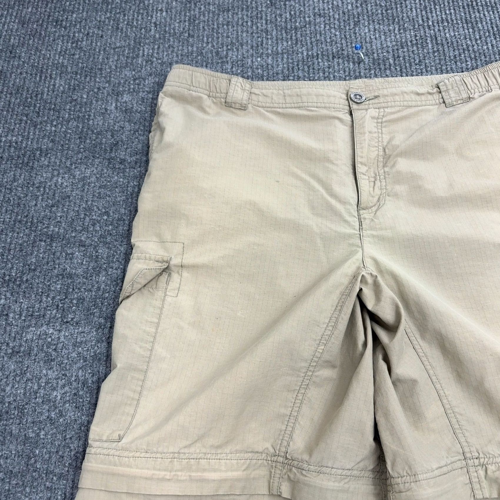 Vintage Columbia Cargo Pants Mens L Tan Cotton Nylon Ripstop Convertible Hiking Outdoor Size US 38 / EU 54 - 2 Thumbnail