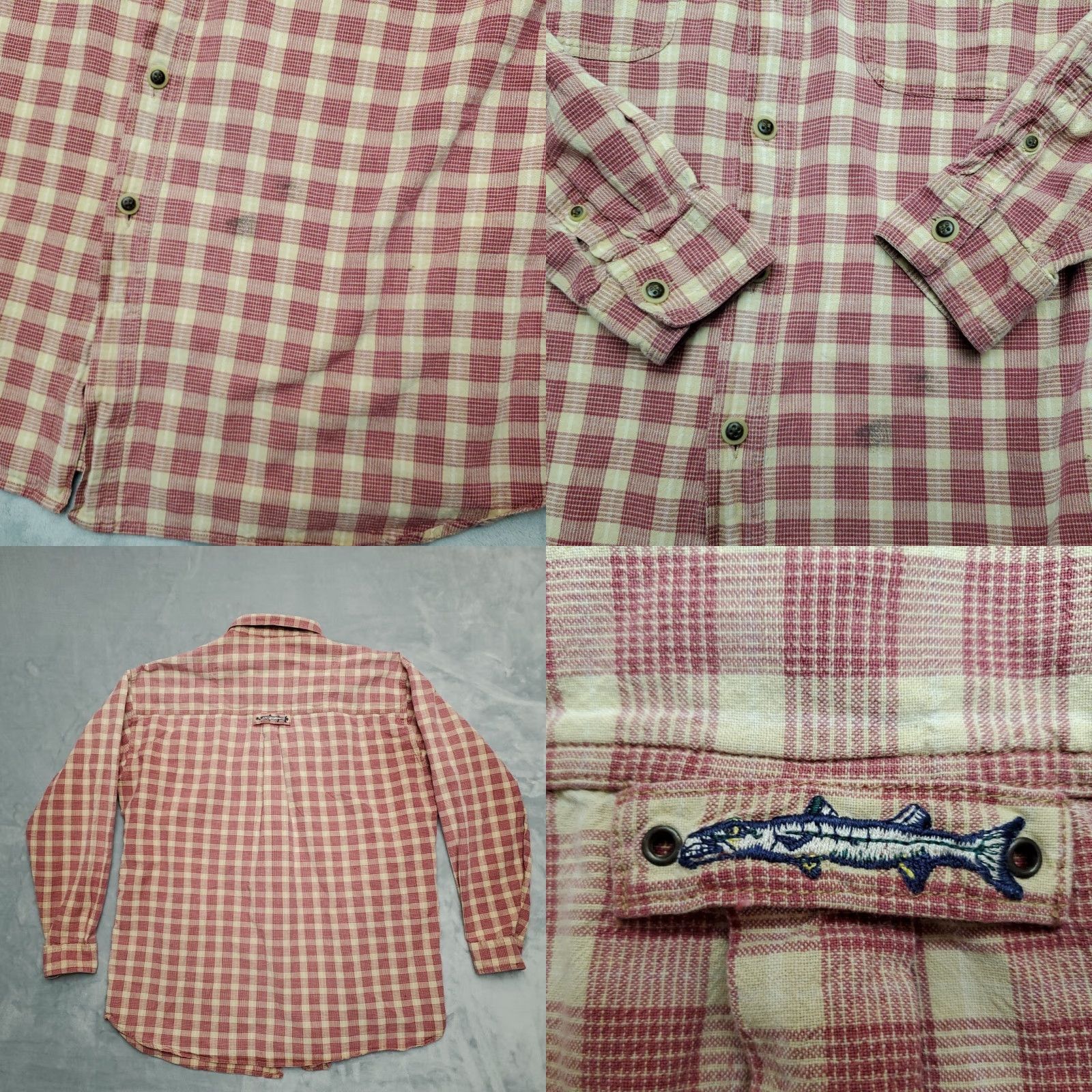 Barracuda VTG Fryday shirt Mens XL Marron Plaid Club Barracuda Long Sleeve Outdoor Fishing Size US XL / EU 56 / 4 - 8 Thumbnail