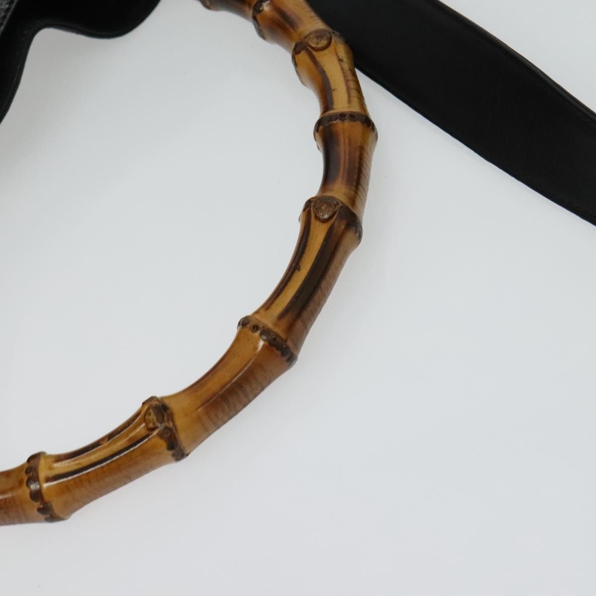 Gucci GUCCI Bamboo Hand Bag Leather Black Gold 001 2123 001 2123 Size ONE SIZE - 7 Thumbnail