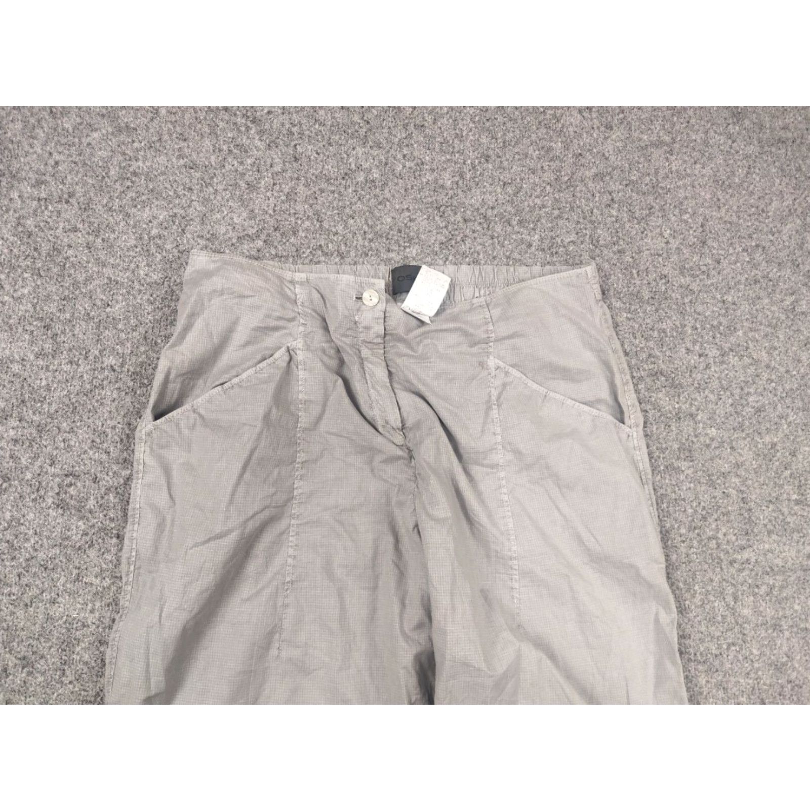 Vintage VINTAGE Oska Design Germany Light Gray Wide Leg Ankle Pocket Drawstring Pants Lagenlook Size 40" / US 18 - 5 Thumbnail