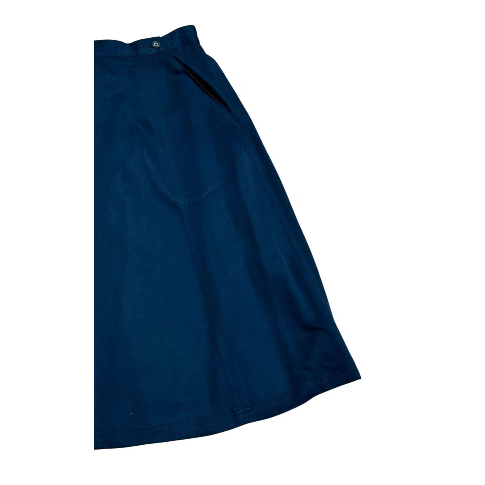 Vintage VINTAGE L.L.Bean Skirt Long Pleated Navy Blue 14P Women’s Hong Kong 80s 90s American Modest Black? Size 36" / US 14 / IT 50 - 3 Thumbnail