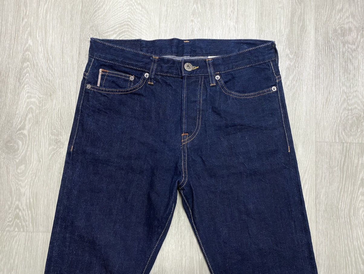 H&M H&M Navy Selvedge Selvage Slim Regular Waist Denim Jeans Size US 29 - 6 Thumbnail