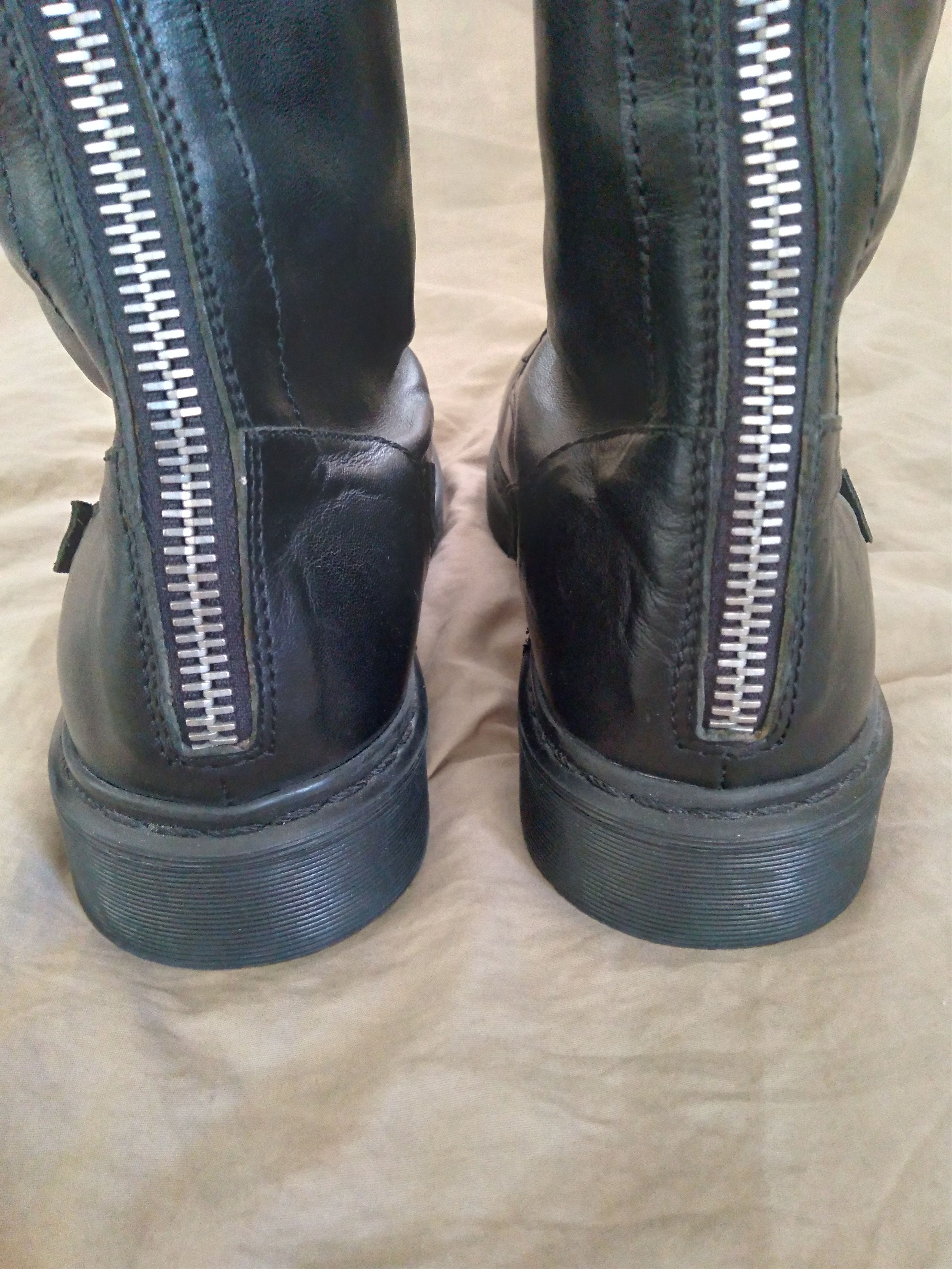 Diesel Black Gold Combat Boots Leather Black Italy size 43 10 US Size US 10 / EU 43 - 7 Thumbnail