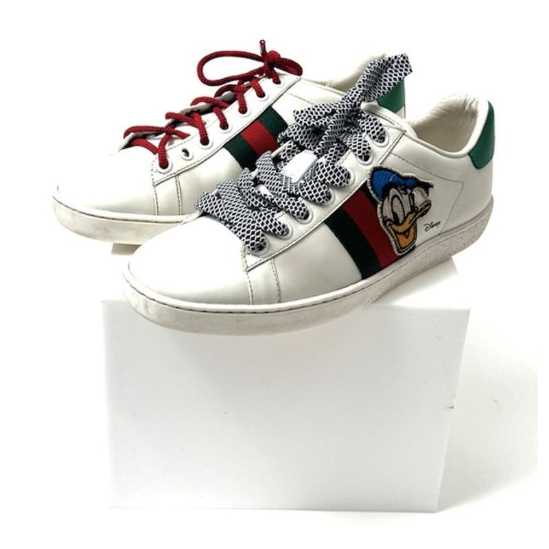 Gucci Disney x Gucci New Ace Donald Duck Patch Sneakers Size 4.5 Size US 4.5 / IT 34.5 - 9 Thumbnail