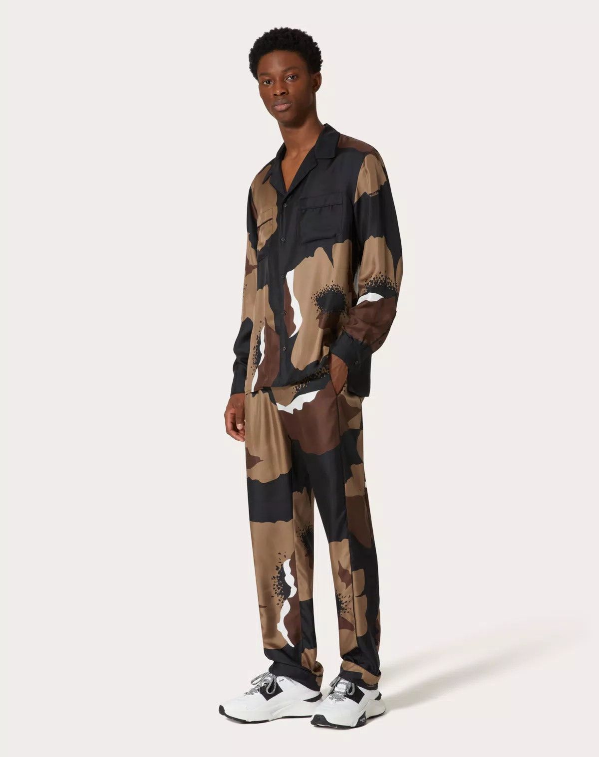 Valentino oc11z0725 Silk Twill Pyjama Pants in Multicolor Size US 36 / EU 52 - 3 Thumbnail