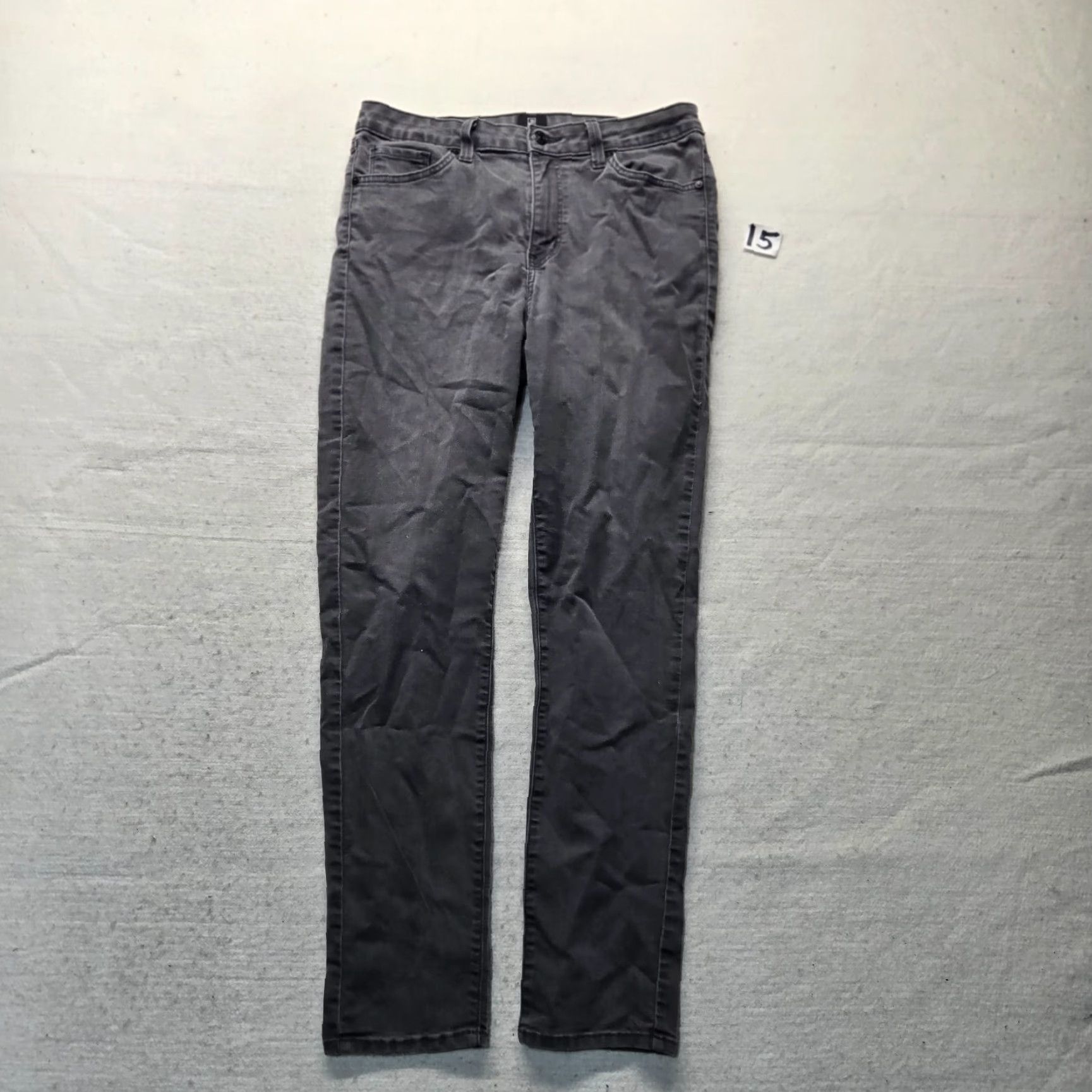 Denime JB Jeans Straight Leg Black Denim Stretch Jeggings Casual Adult Women's 30 Size 30" / US 8 / IT 44 - 2 Thumbnail
