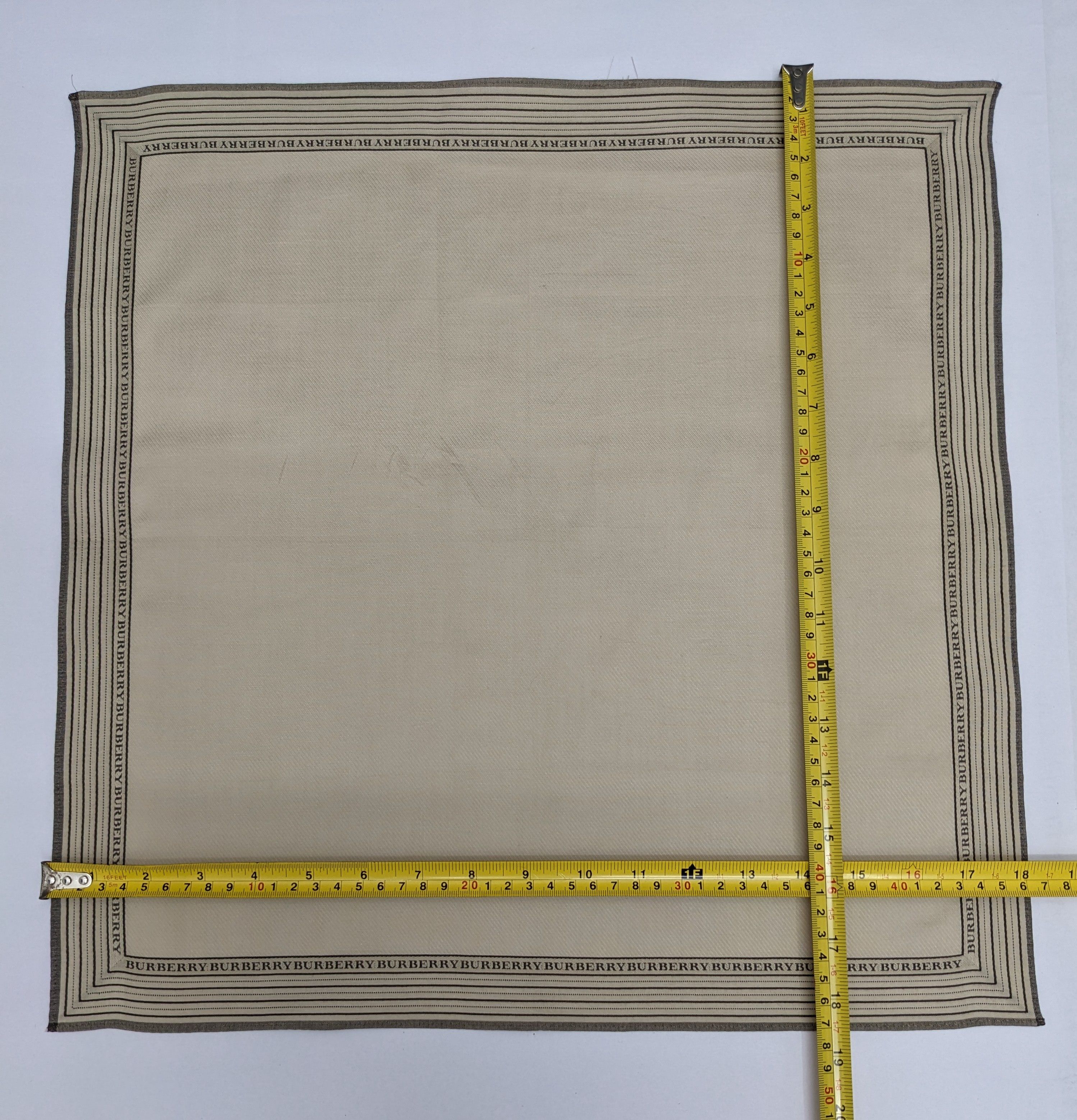 Burberry Burberry Handkerchief Bandana Beige Tan Spell Out Logo Size ONE SIZE - 4 Thumbnail