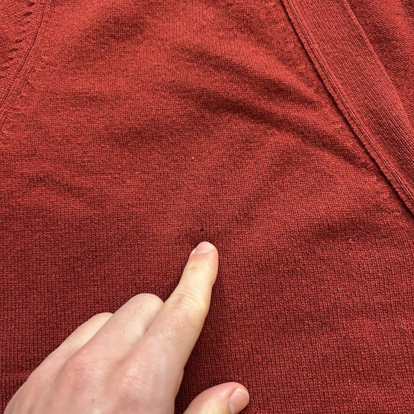 L.L. Bean Ll Bean Lamb Wool Knit Red Cardigan Sweater Large Size US L / EU 52-54 / 3 - 5 Thumbnail