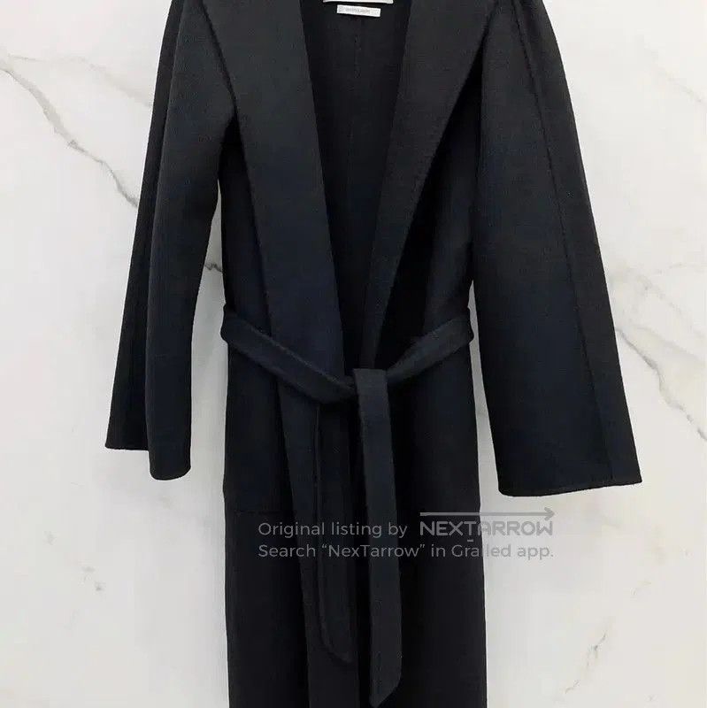 Max Mara MaxMara Black Cashmere Mid-Length Coat . Size S / US 4 / IT 40 - 4 Thumbnail