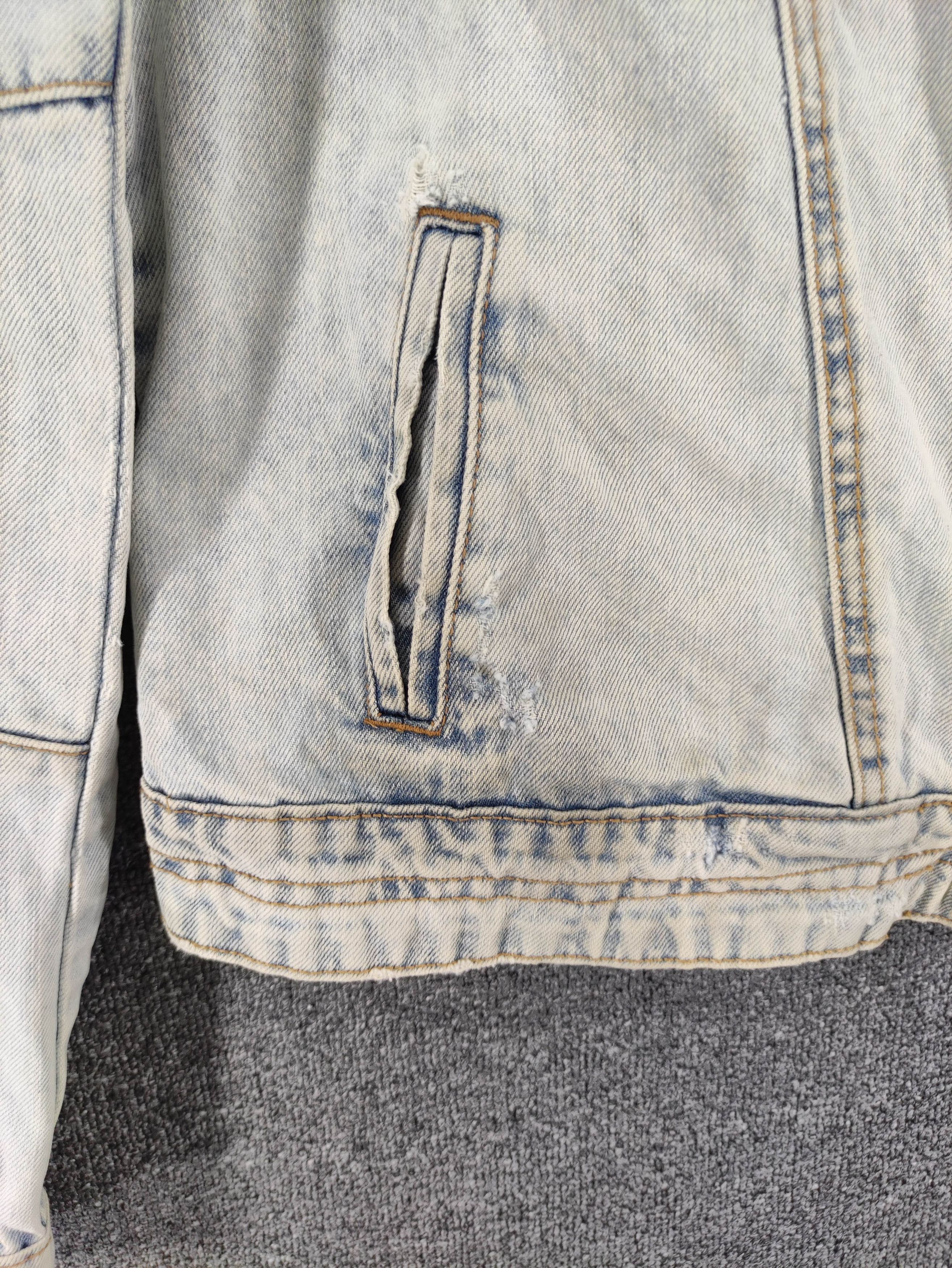 Zara Zara Trafalue Distressed Denim Jacket Zipper Size S / US 4 / IT 40 - 4 Thumbnail