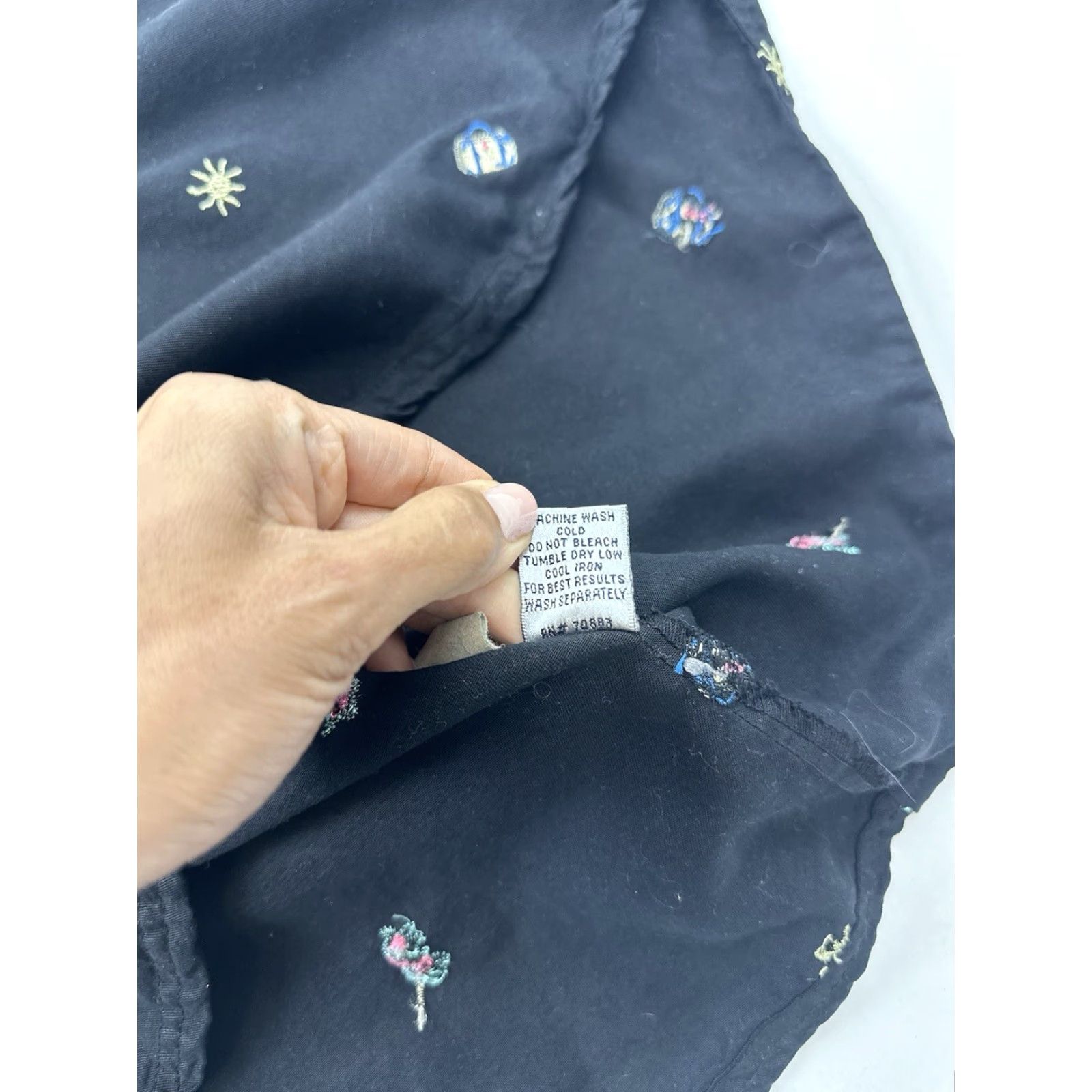 Vintage VINTAGE AKS Dress Women’s PXS Black Embroidered Maxi A-Line Sleeveless Crew Neck Summer Spring Women’s Mens? Size XS / US 0-2 / IT 36-38 - 6 Thumbnail