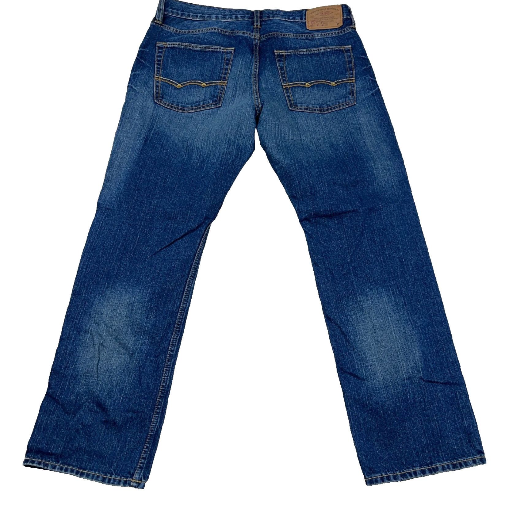 American Eagle Outfitters VINTAGE American Eagle Jeans Men Slim Fit 33x30 Straight Dark Wash Blue 5-Pocket Denim Jeans Mens Size US 33 - 2 Thumbnail