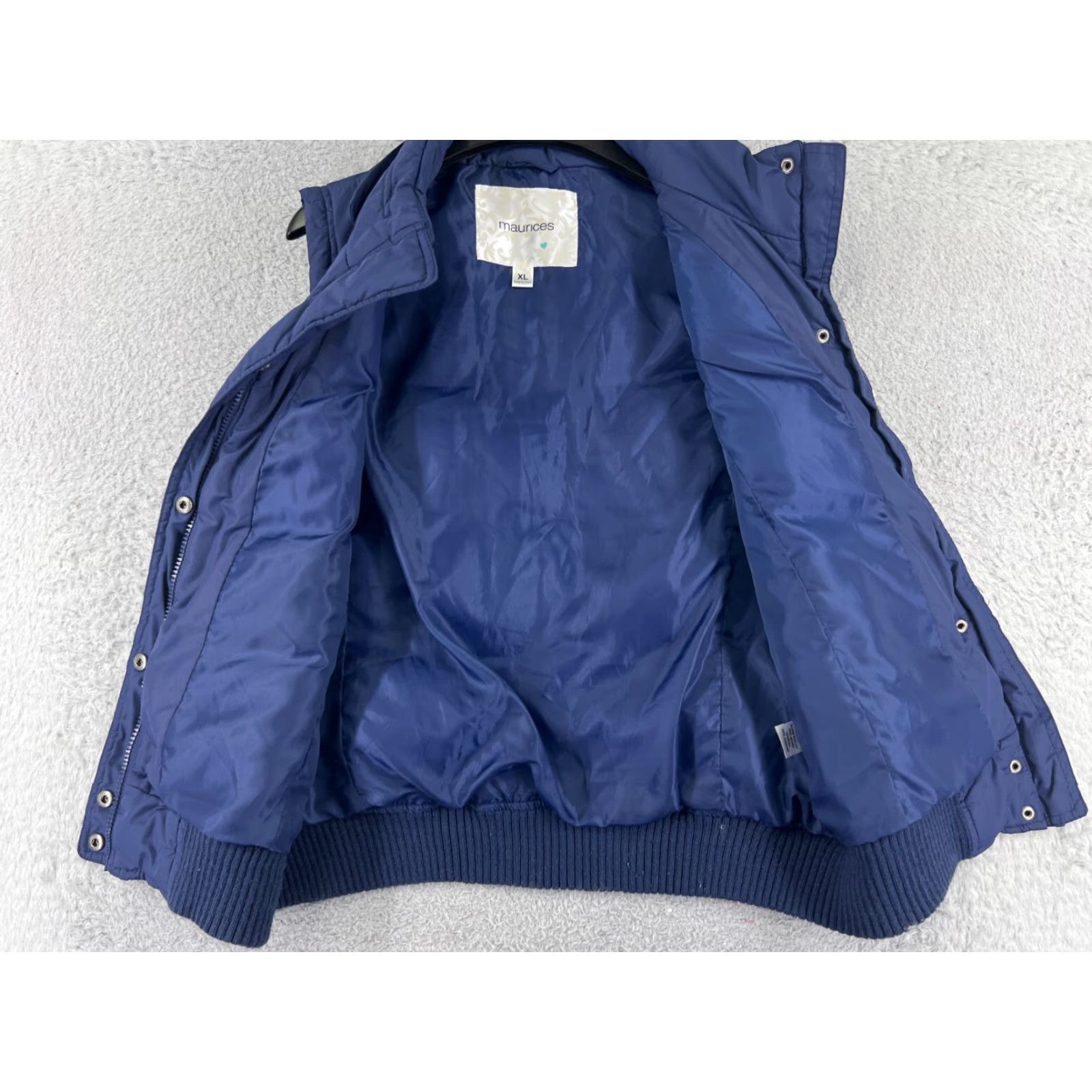 Vintage Maurices Vest Womens XL Blue Full Zip Pockets 100% Polyester Shell Warm Vest - Maurices Womens XL Blue Full Zip Pockets 100% Polyester Shell Warm Size XL / US 12-14 / IT 48-50 - 5 Thumbnail