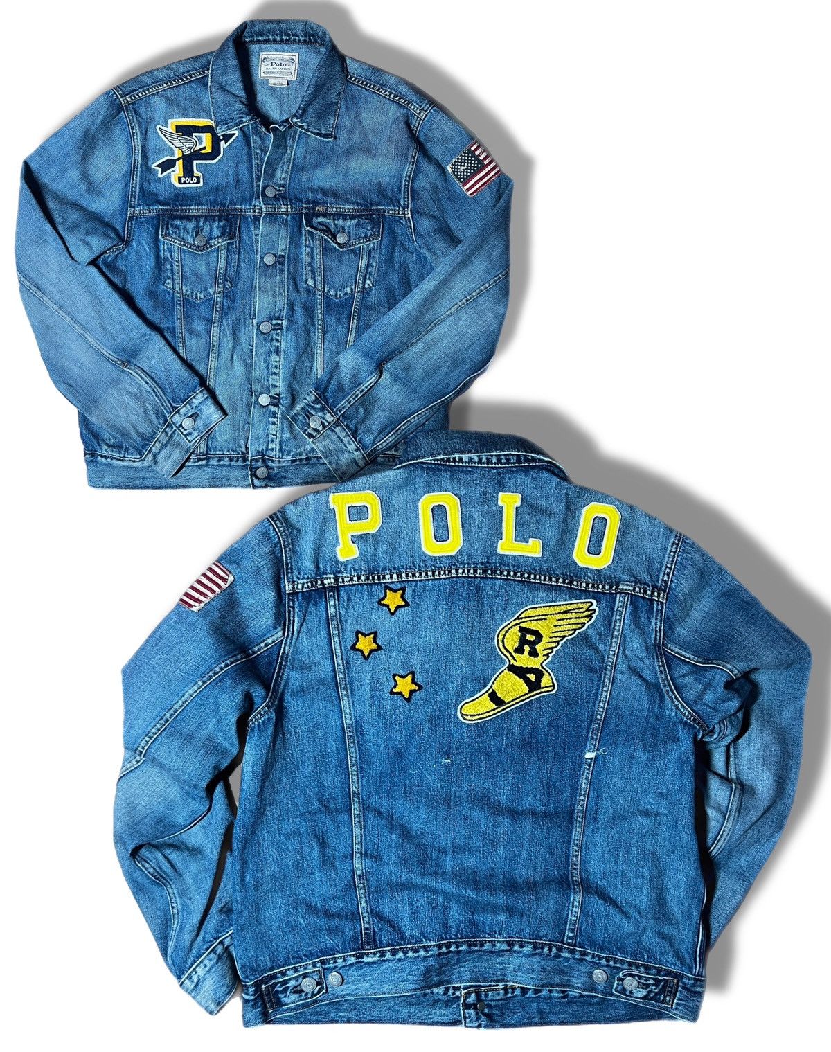 Custom polo Ralph Lauren jean jacket sz.L